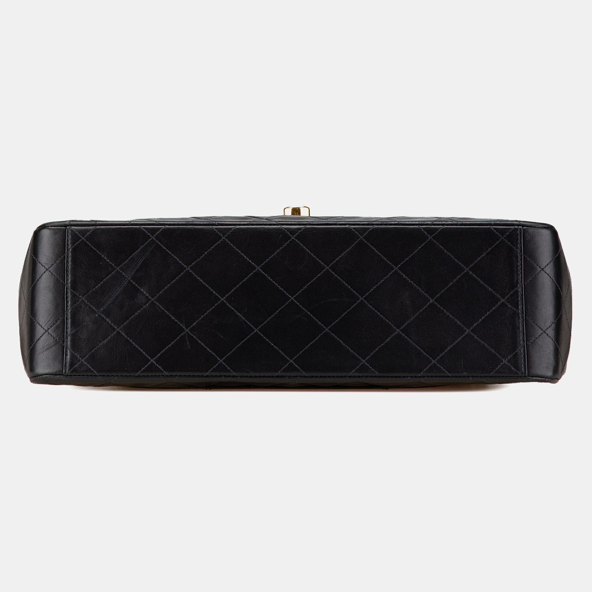 Chanel Black Lambskin Maxi XL Classic Single Flap Bag 