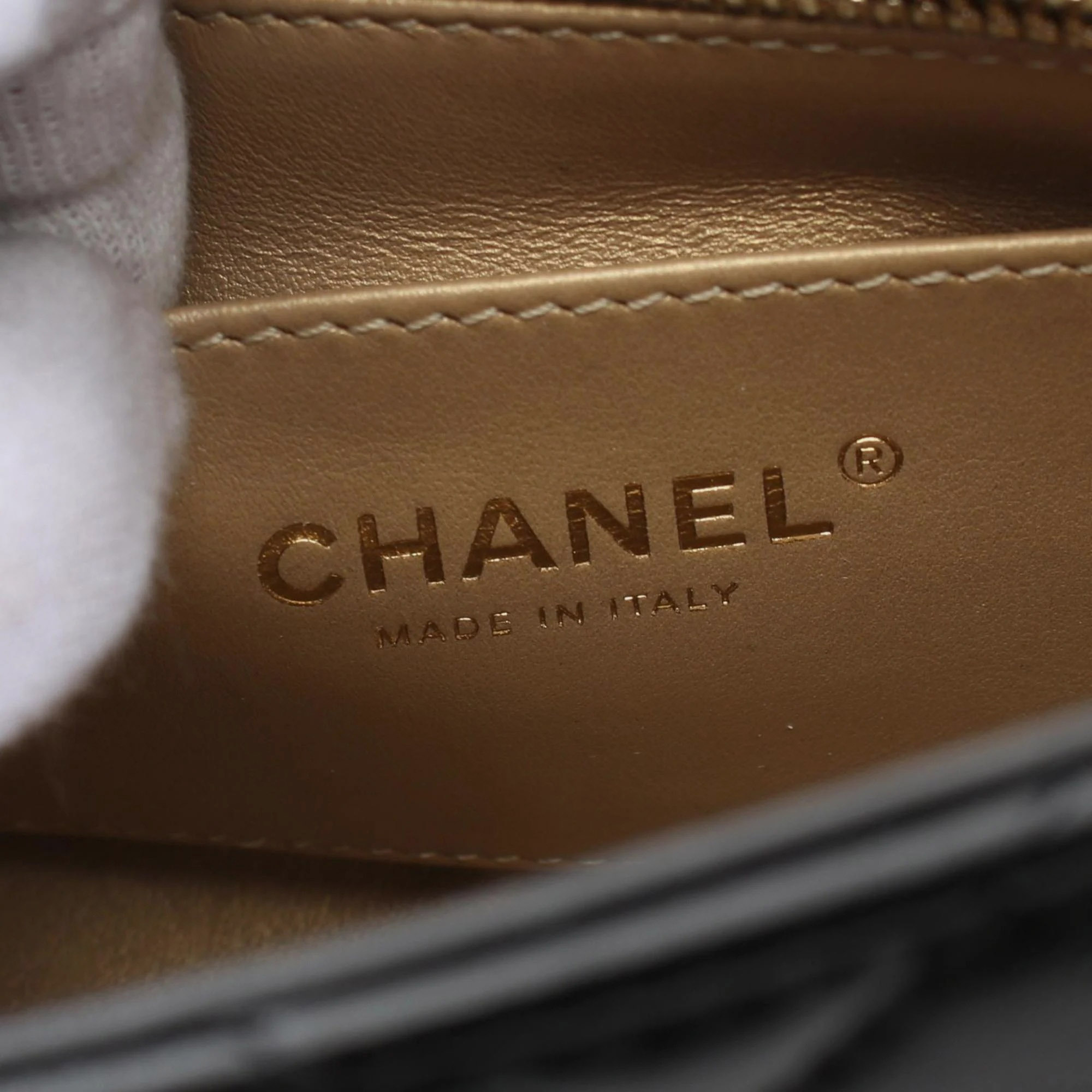 Chanel Black Lambskin Leather Shoulder Bag 