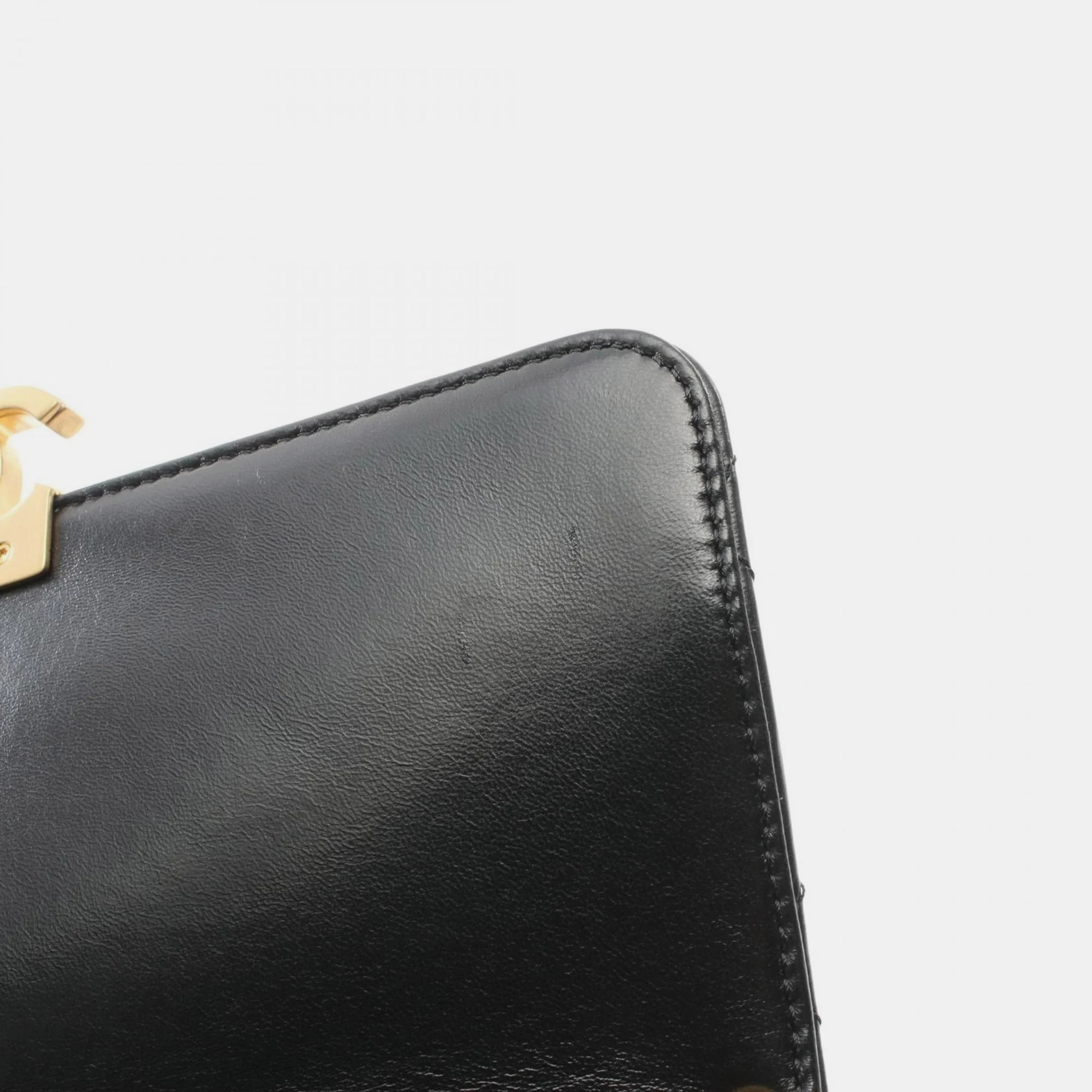 Chanel Black Lambskin Leather Shoulder Bag 