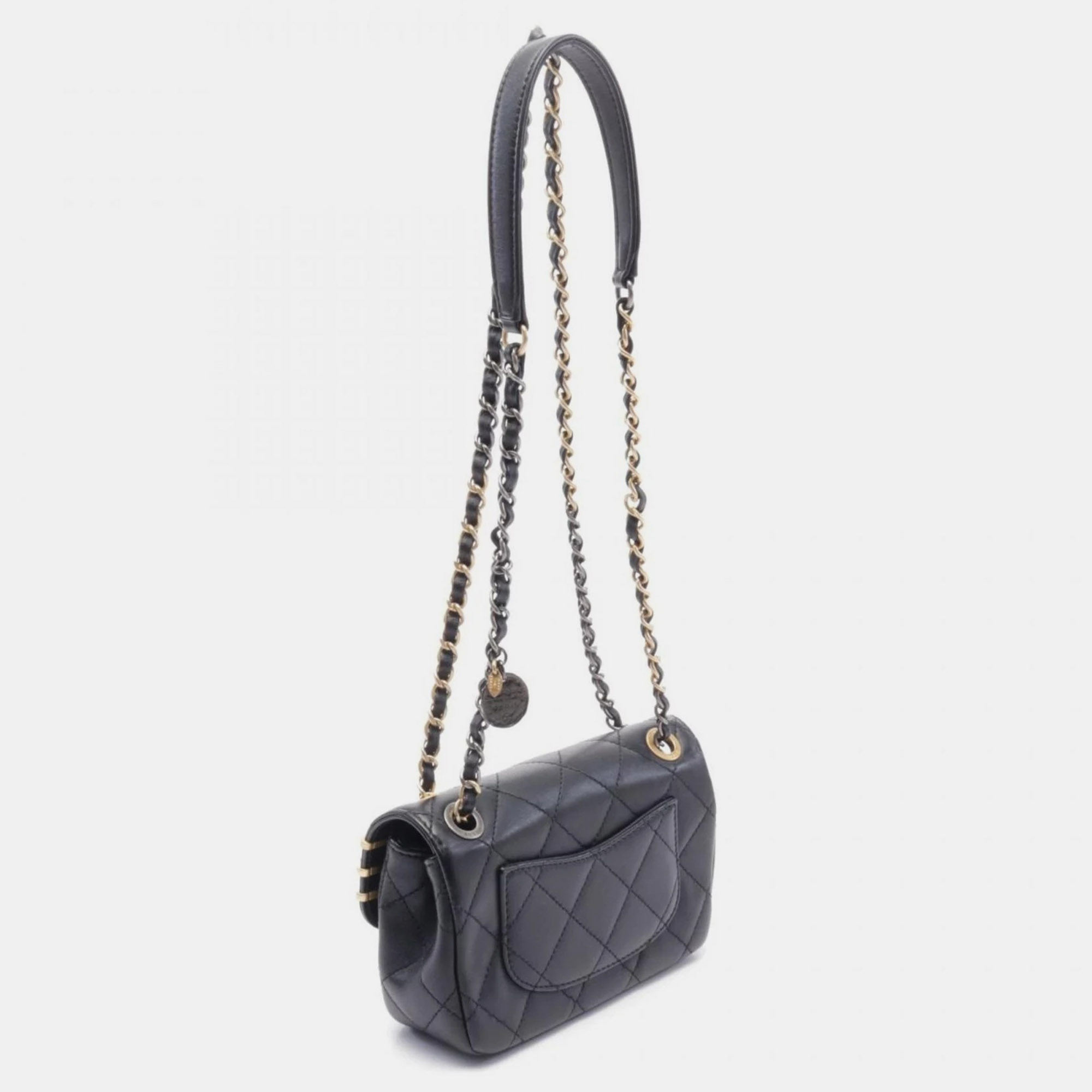 Chanel Black Leather Shoulder Bag 