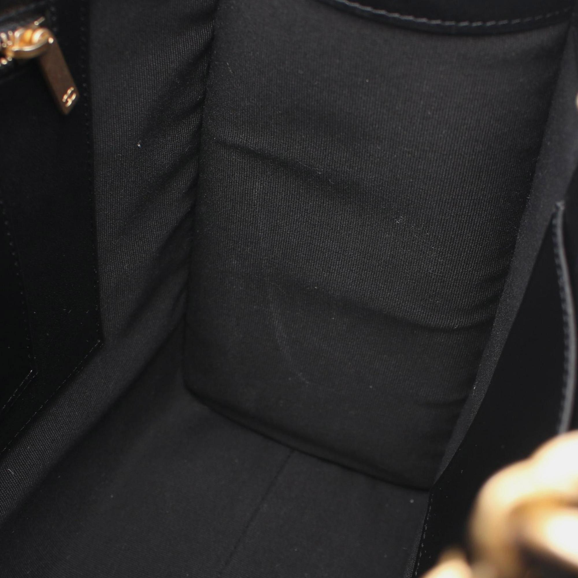 Chanel Black Lambskin Leather Tote Bag 
