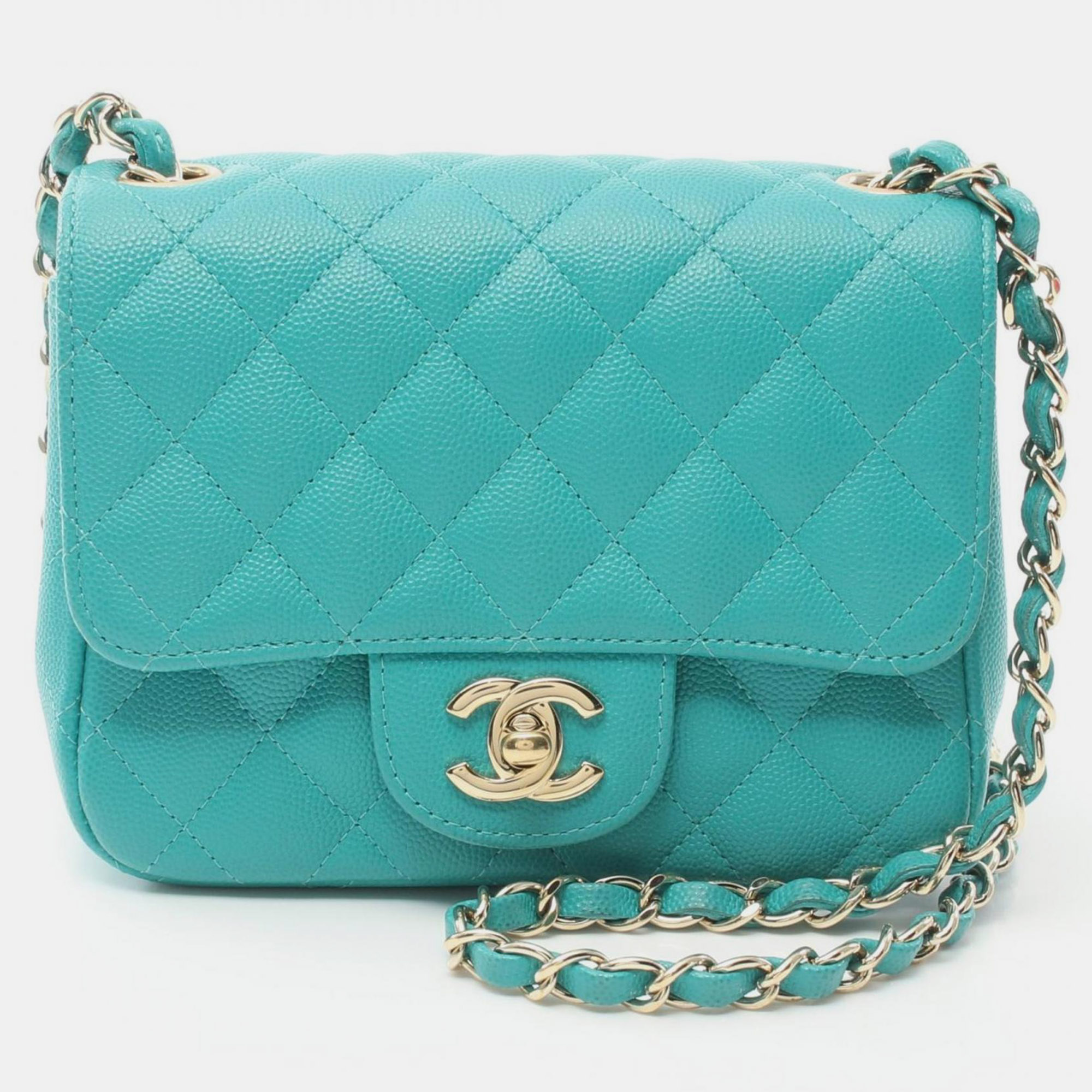 

Chanel Green Leather Shoulder Bag