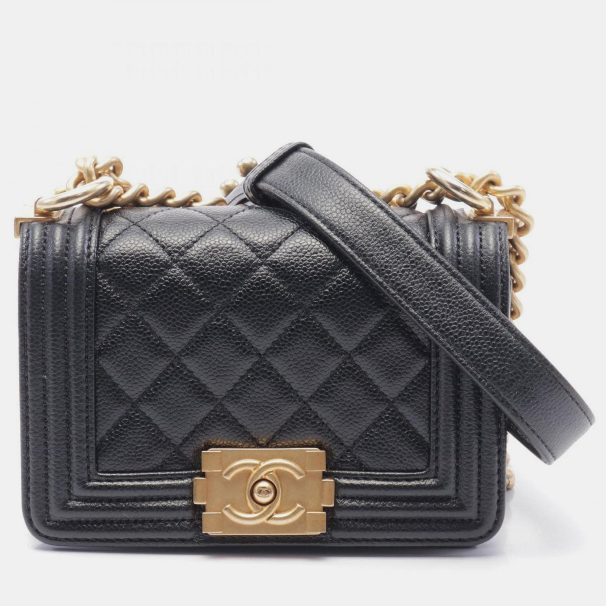 

Chanel Black Leather Boy Shoulder Bag