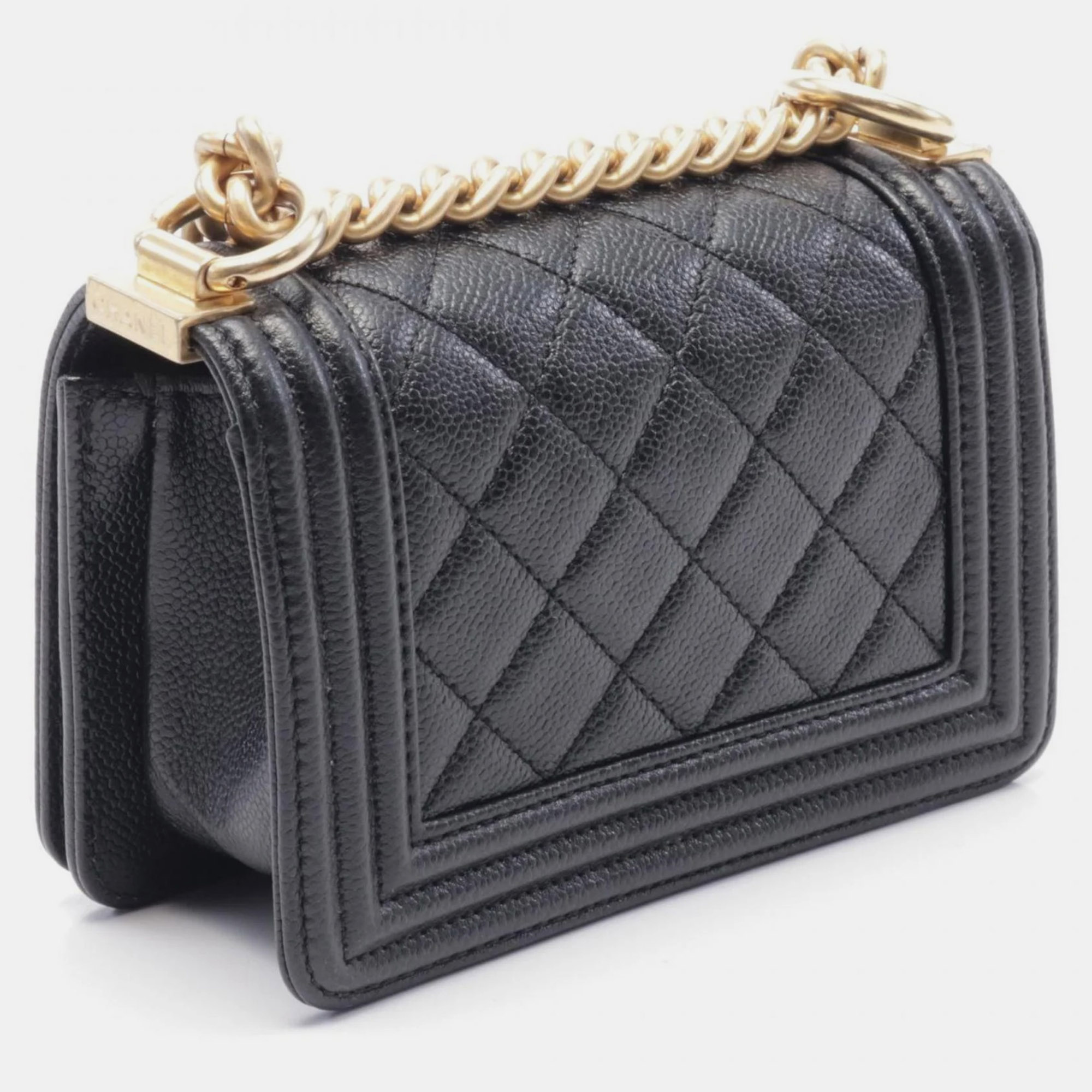 Chanel Black Leather Boy Shoulder Bag 