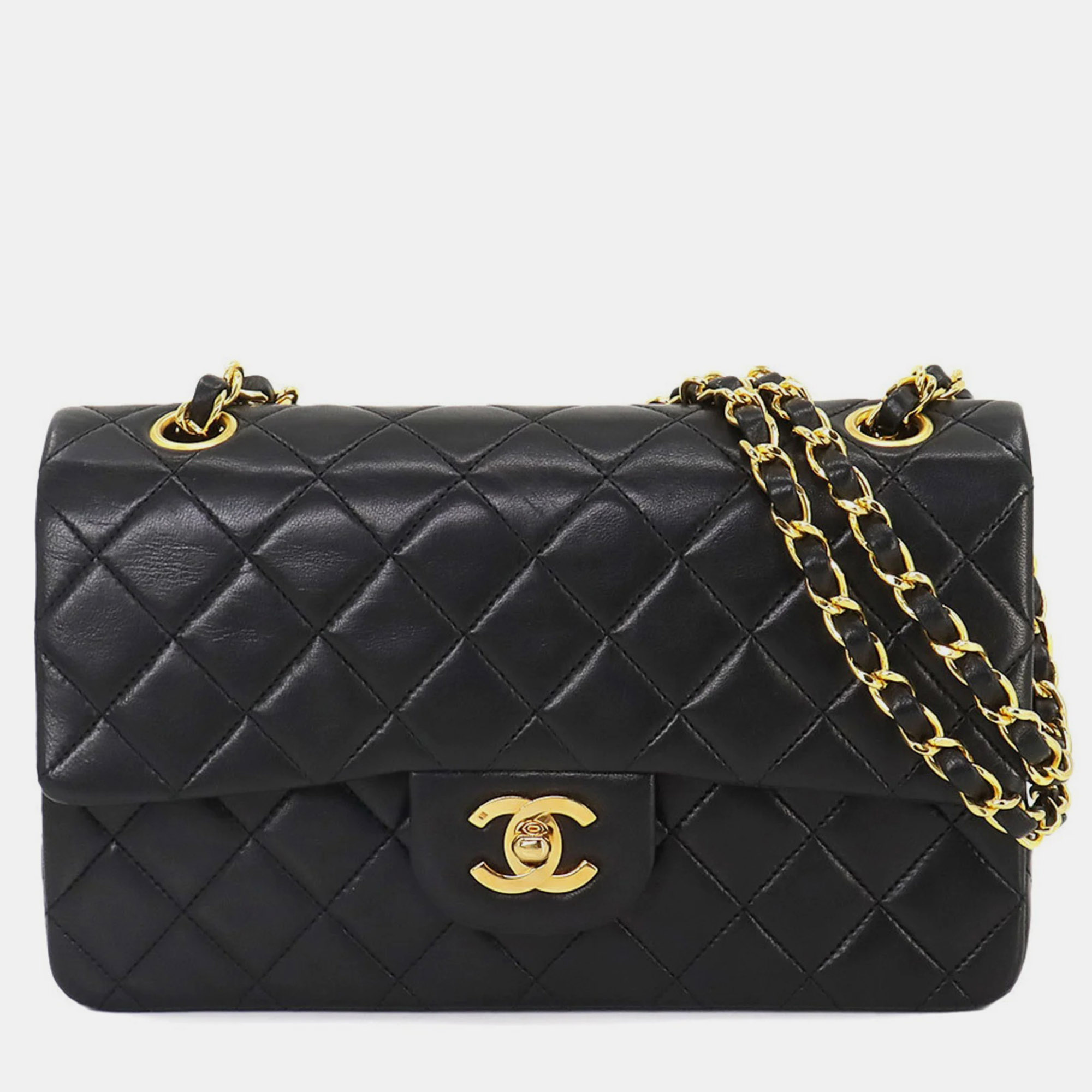 

Chanel Black Leather Classic Double Flap Shoulder Bag