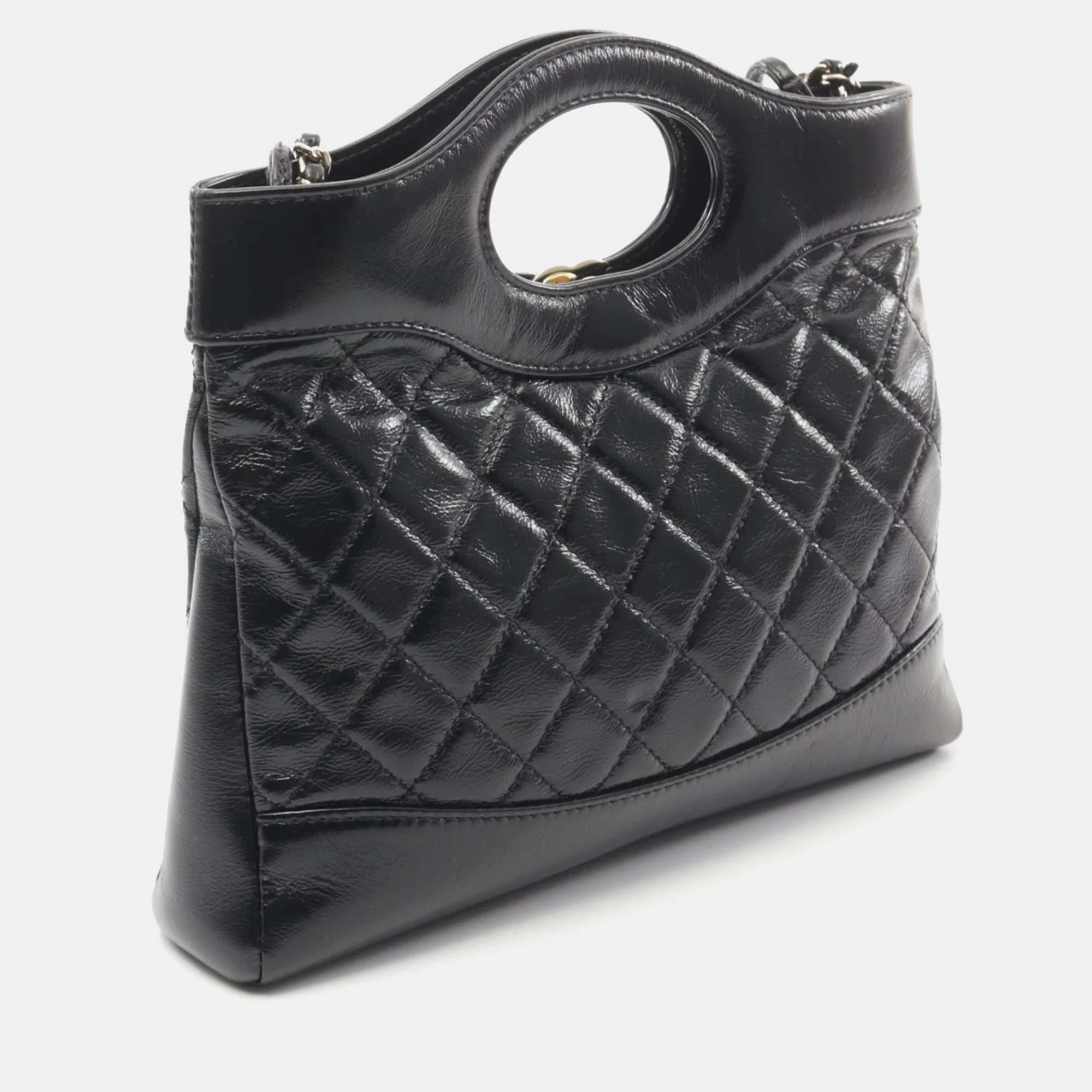 Chanel Black Leather Chanel 31 Shoulder Bag 
