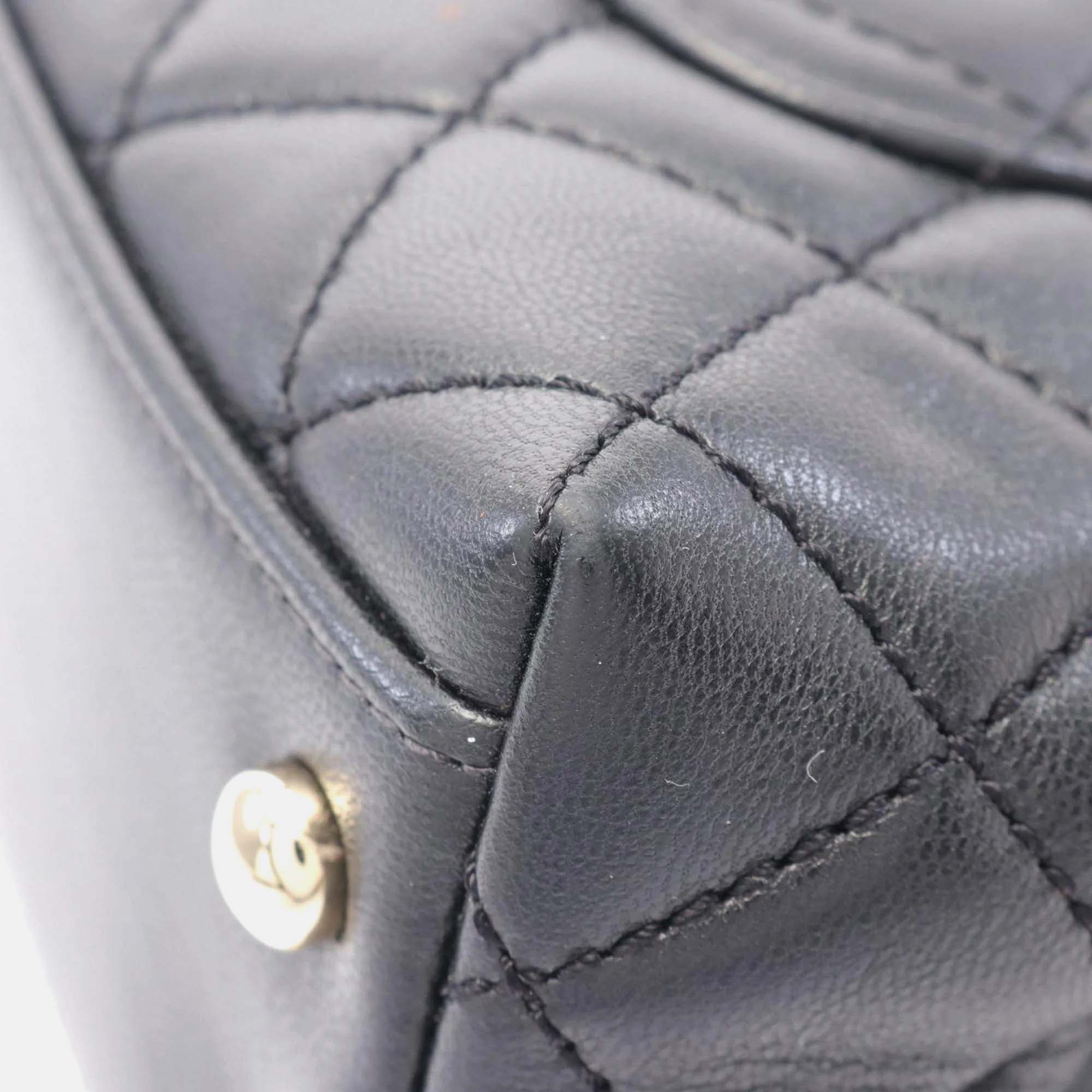 Chanel Black Multicolor Leather Coco Handle XXS Top Handle Bag 