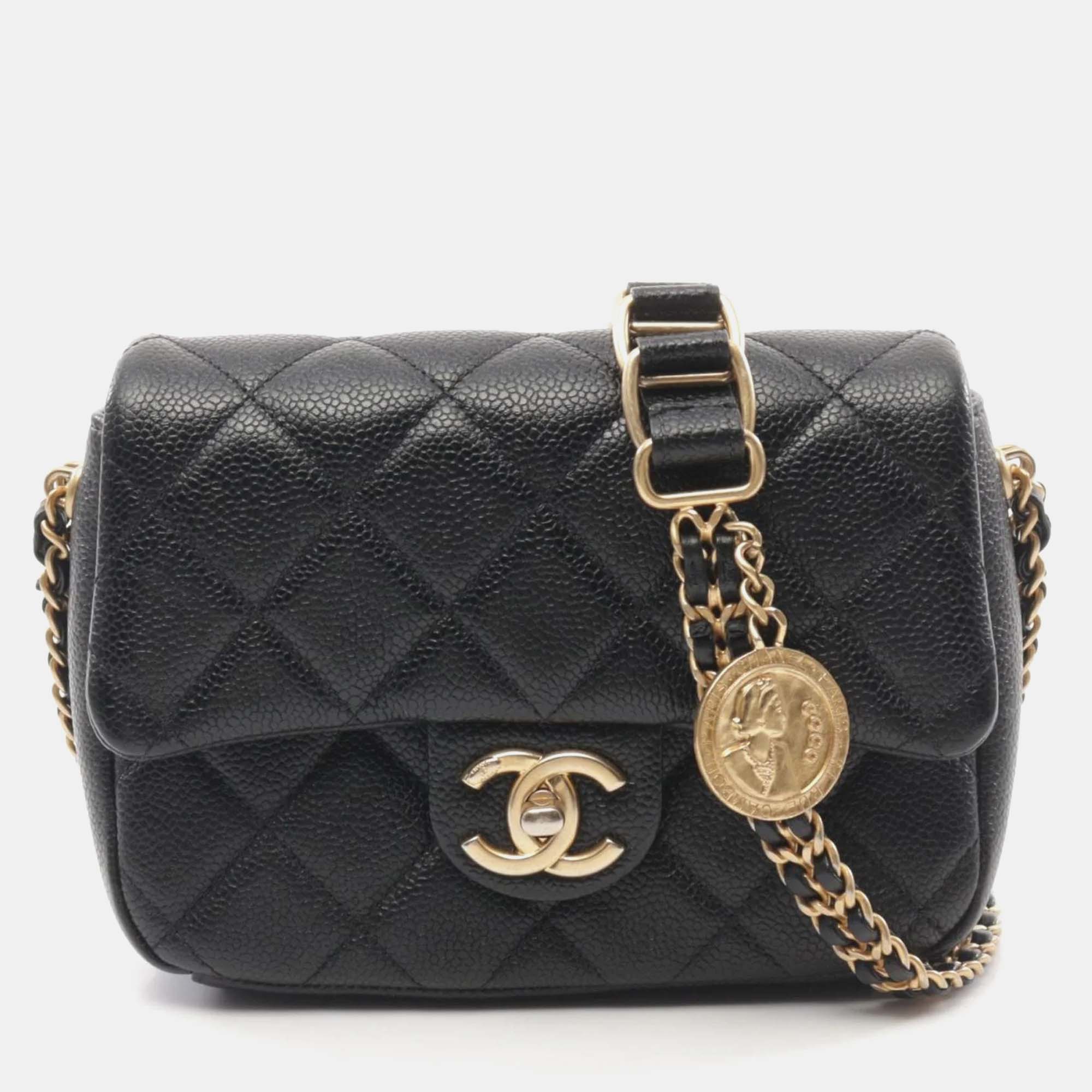 

Chanel Black Leather Shoulder Bag