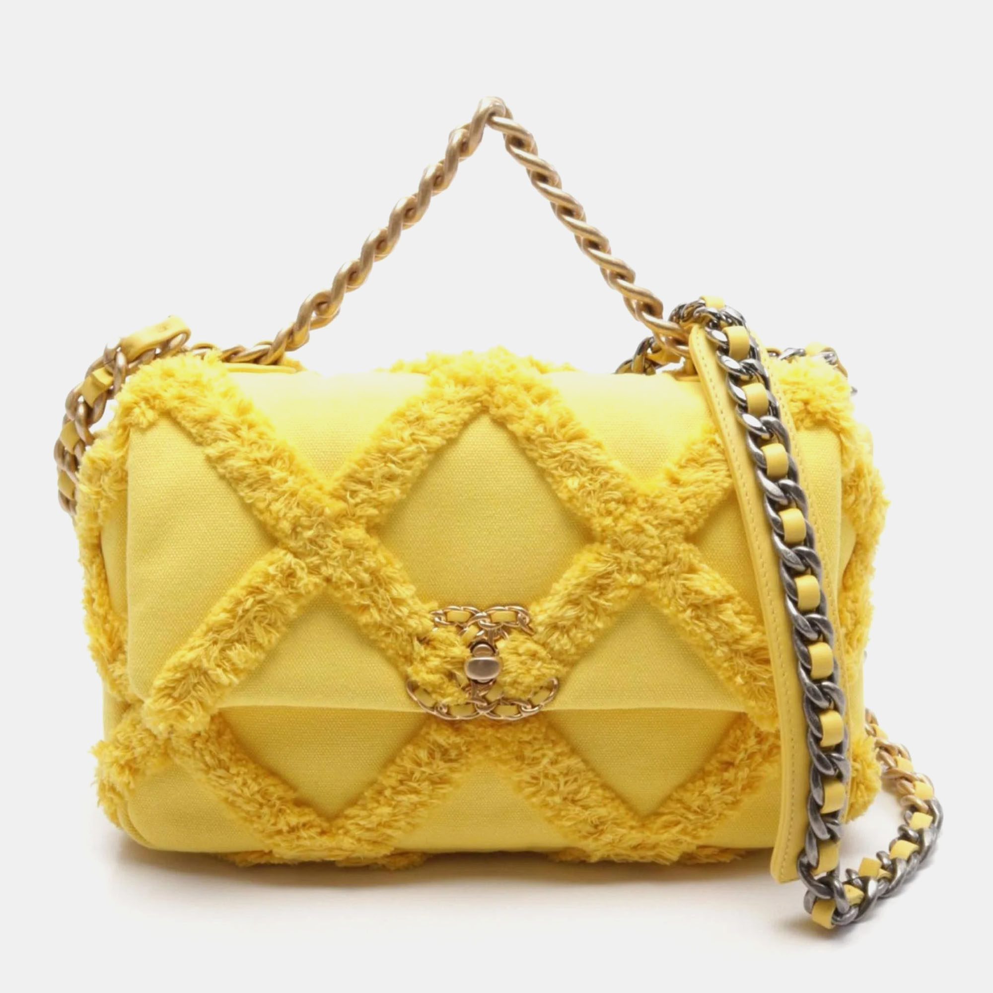 

Chanel Yellow Canvas 19 Shoulder Bag