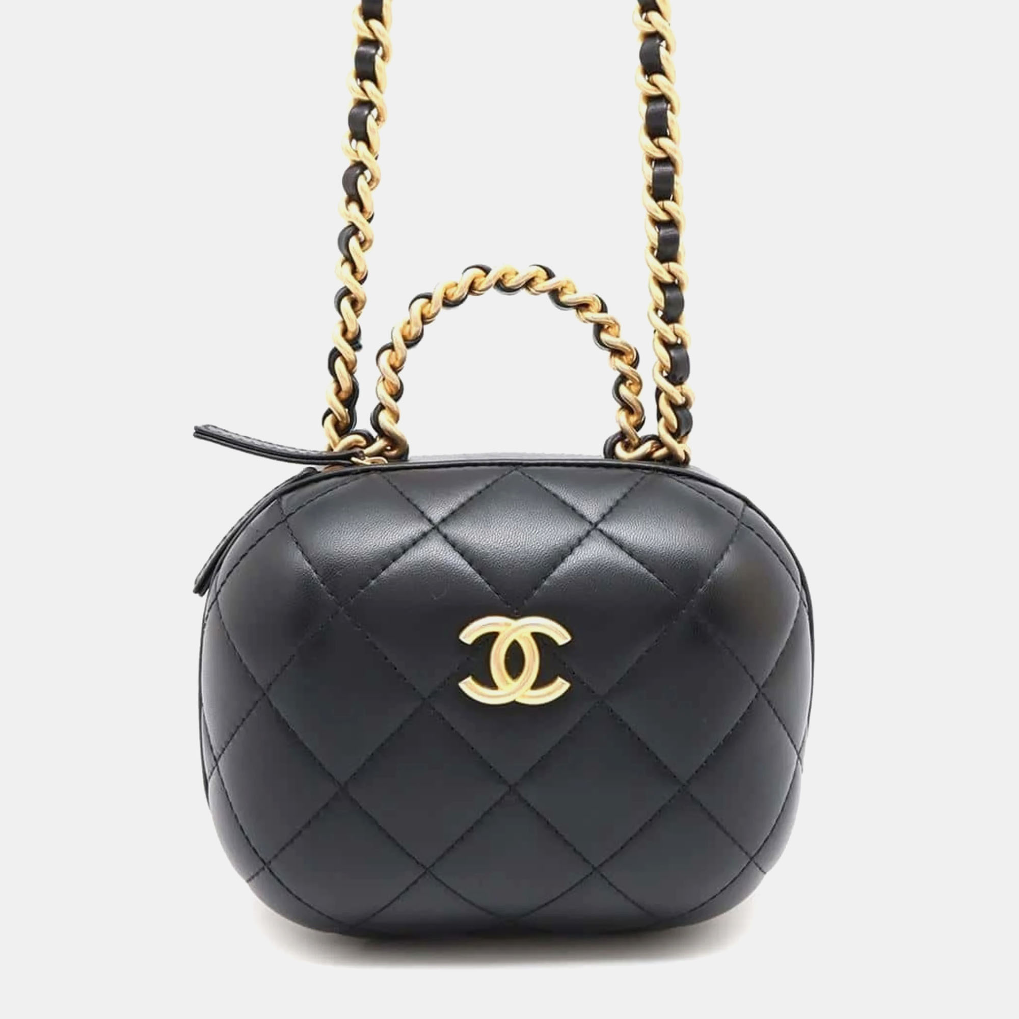 

Chanel Black Lambskin Leather Vanity Chain Shoulder Bag