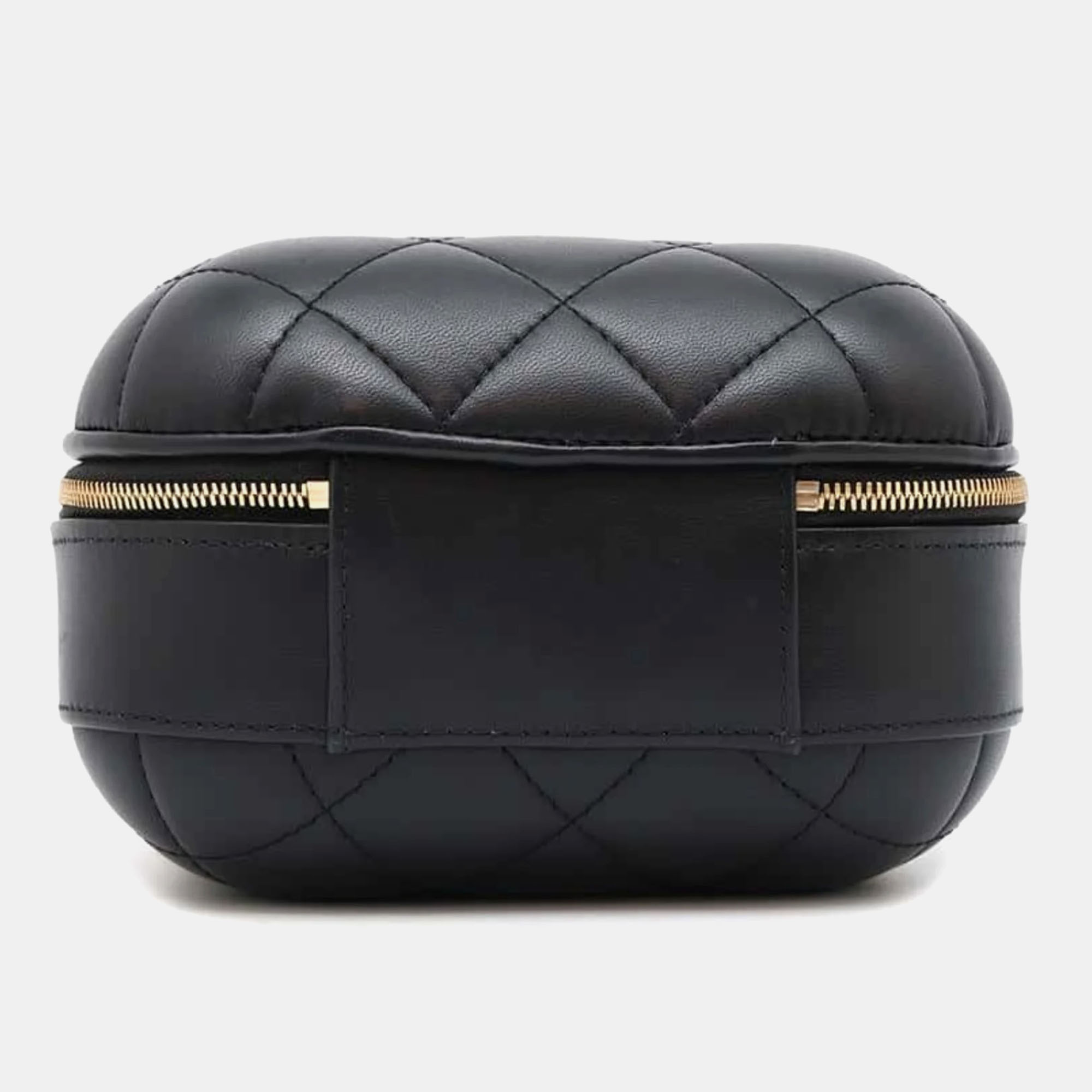 Chanel Black Lambskin Leather Vanity Chain Shoulder Bag 