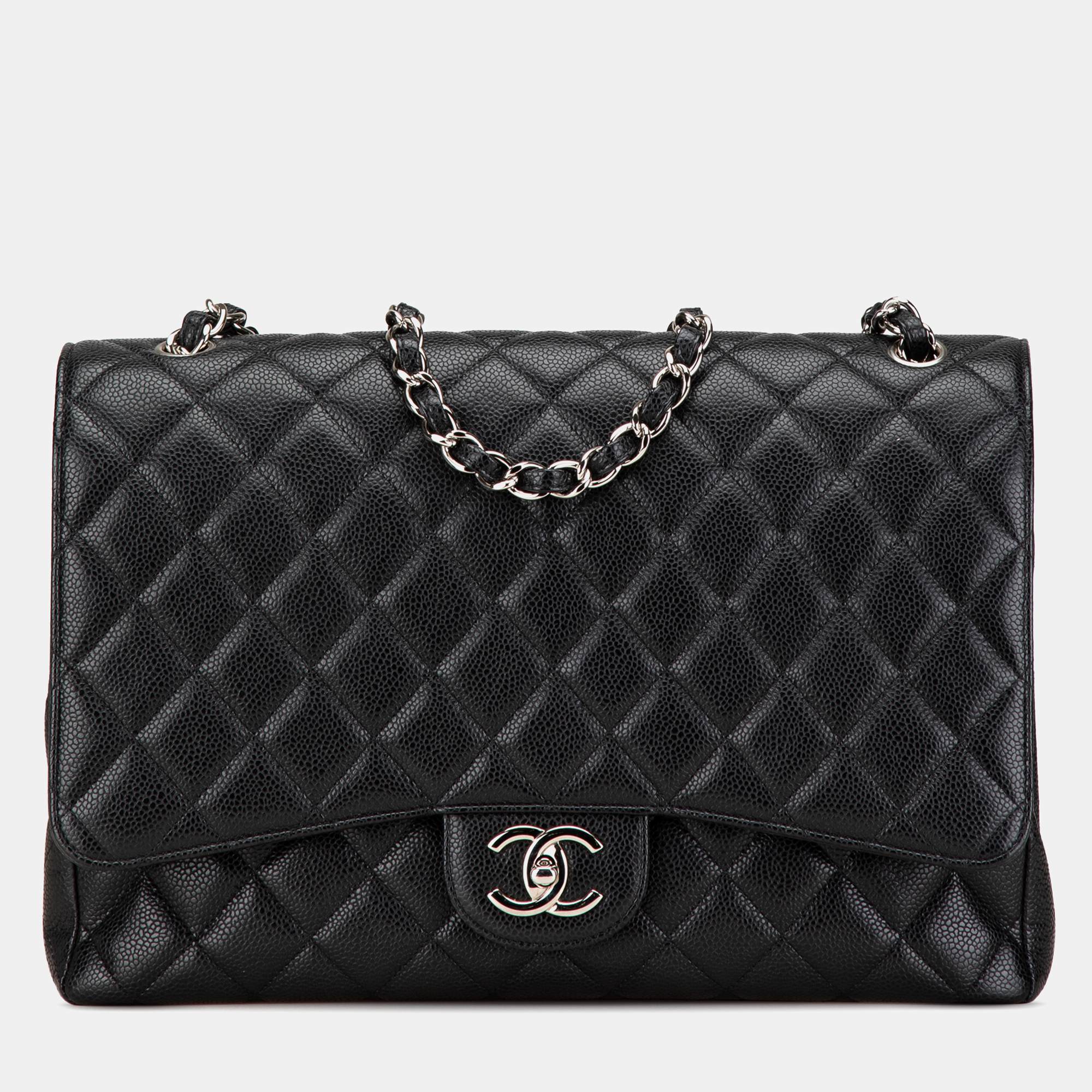 

Chanel Black Caviar Maxi Classic Double Flap Bag