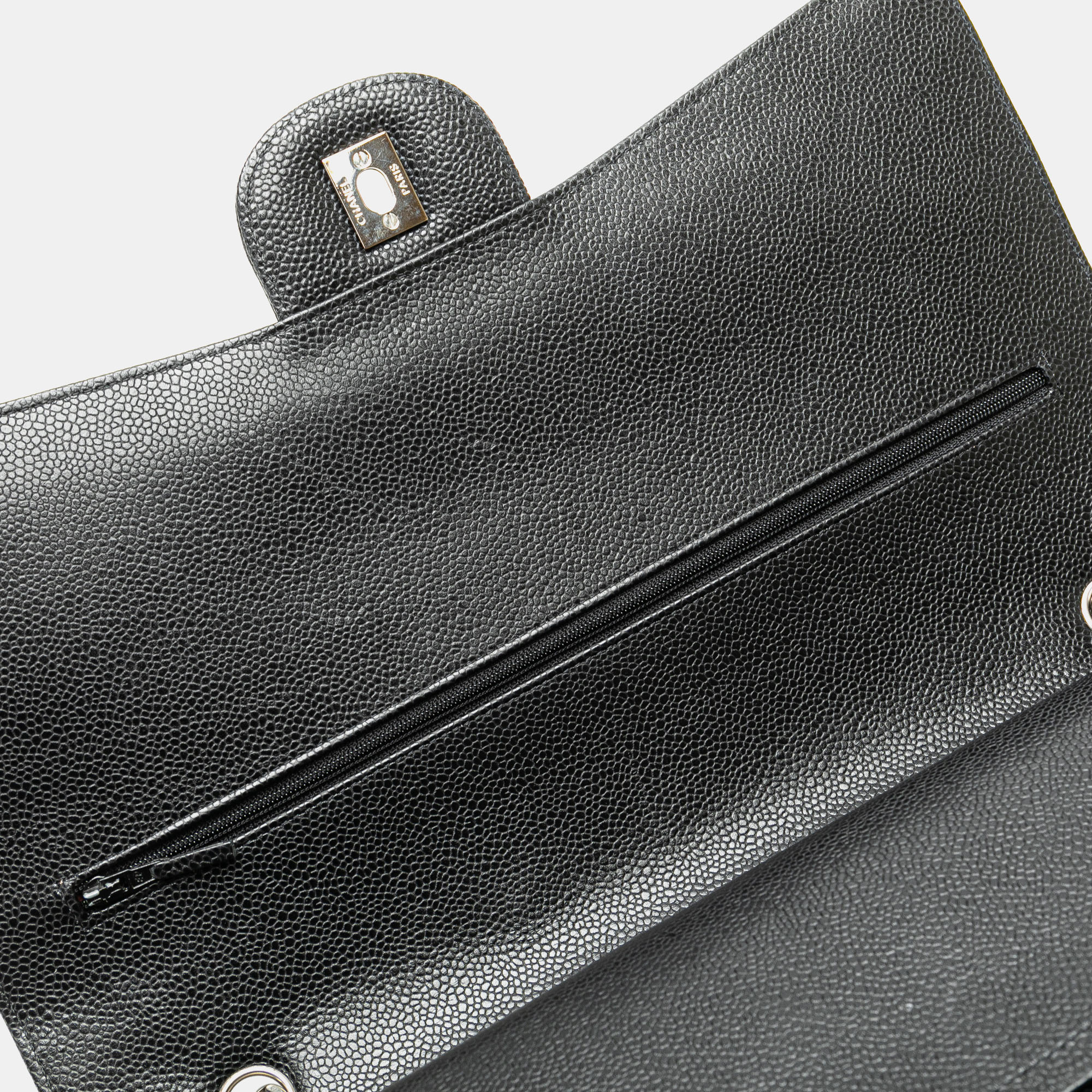 Chanel Black Caviar Maxi Classic Double Flap Bag 