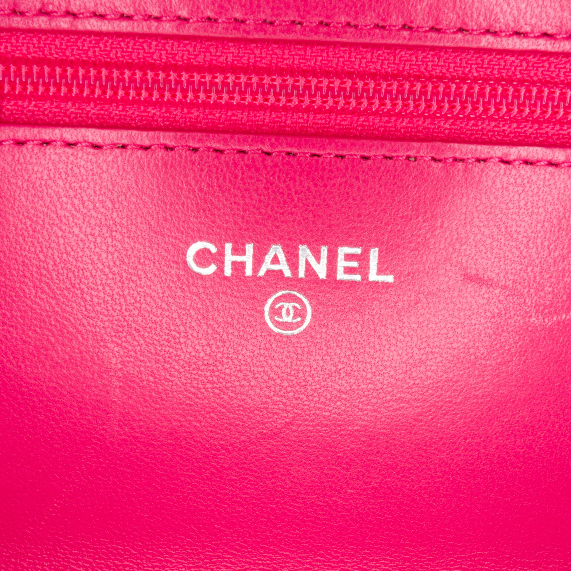 Chanel Pink Classic Lambskin Wallet on Chain 
