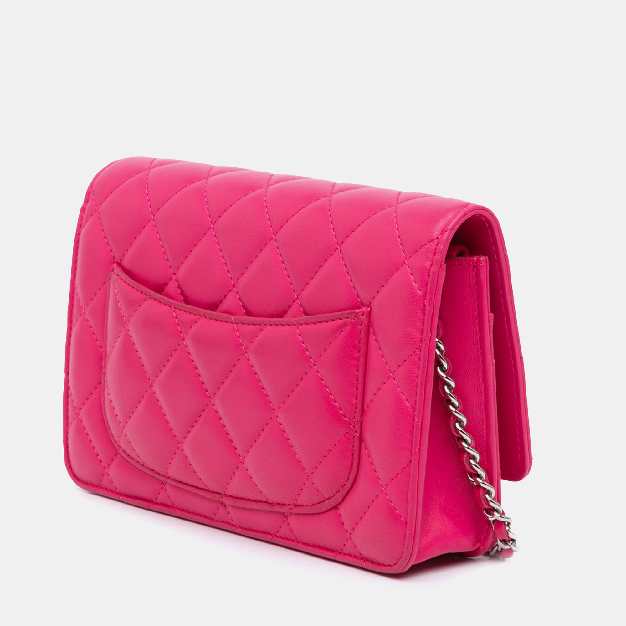 Chanel Pink Classic Lambskin Wallet on Chain 