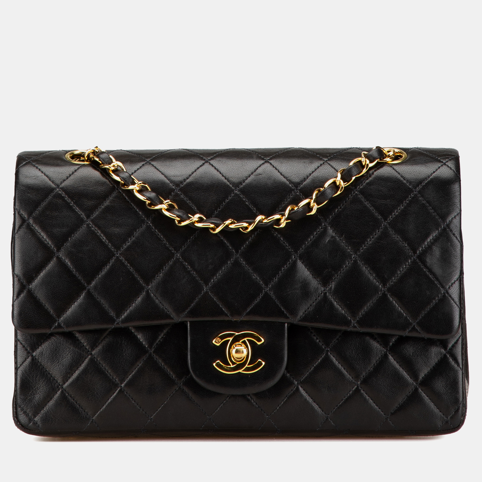 

Chanel Black Lambskin Medium Classic Double Flap