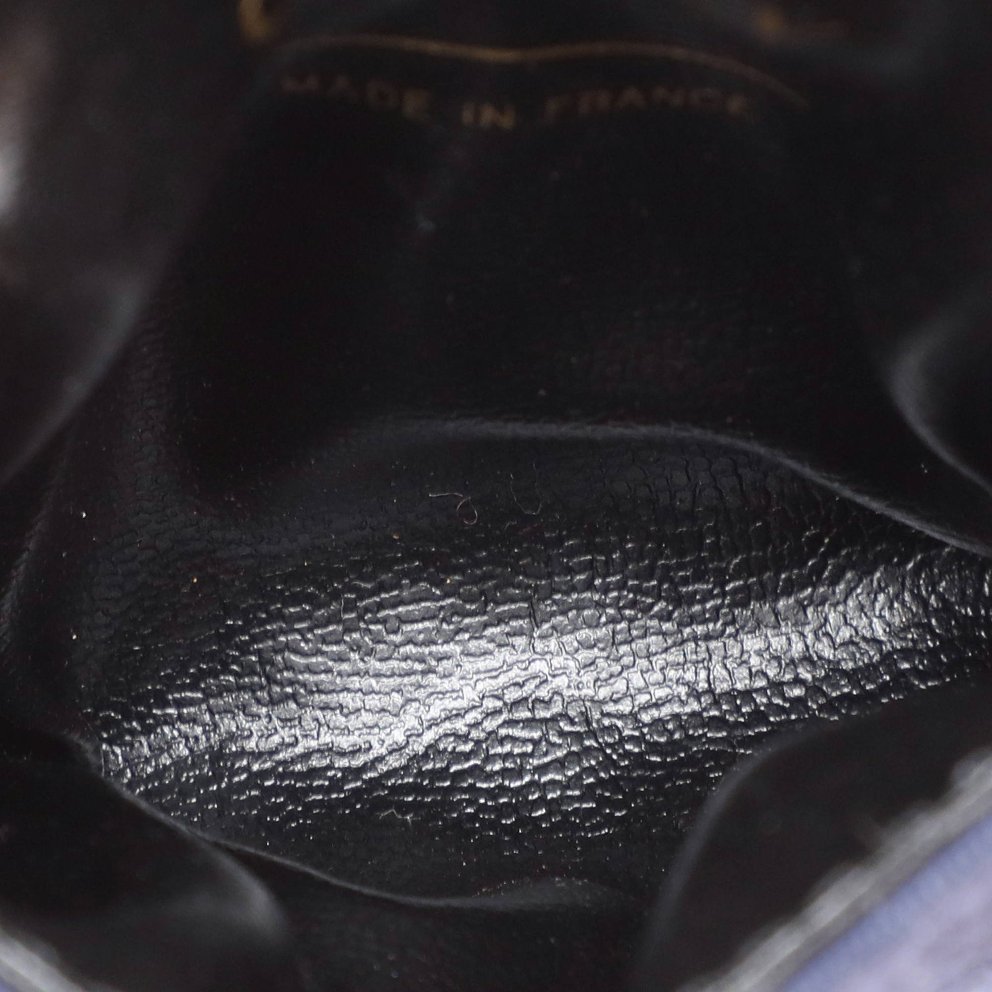 Chanel Blue Quilted Jersey Chain Pouch 