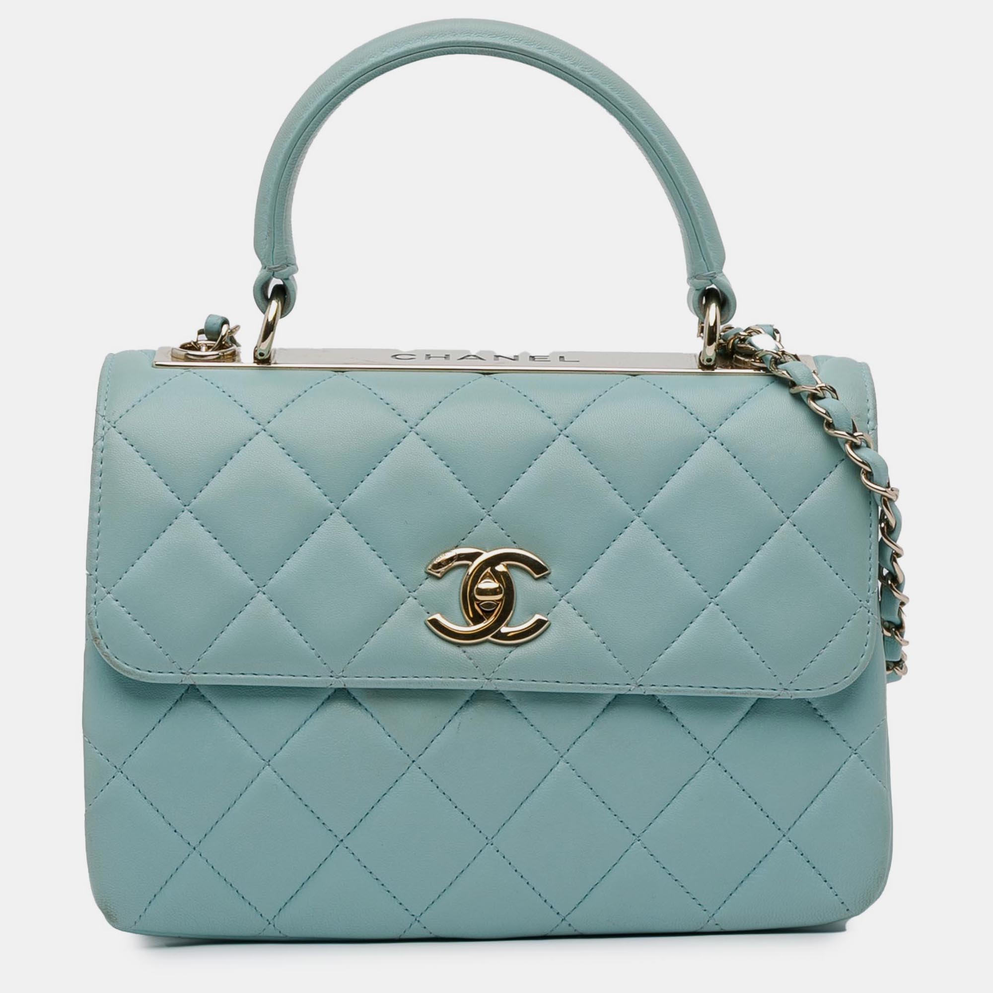 

Chanel Blue Small Quilted Lambskin Trendy CC Flap