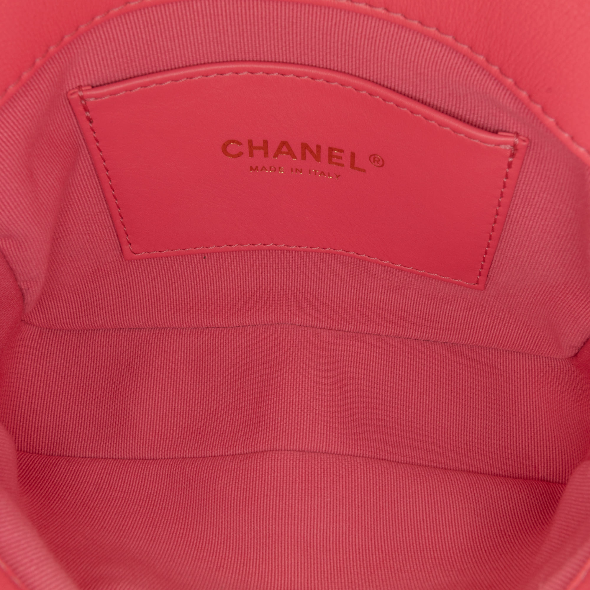 Chanel Pink Mini Quilted Lambskin Acrylic Coco Love Flap 