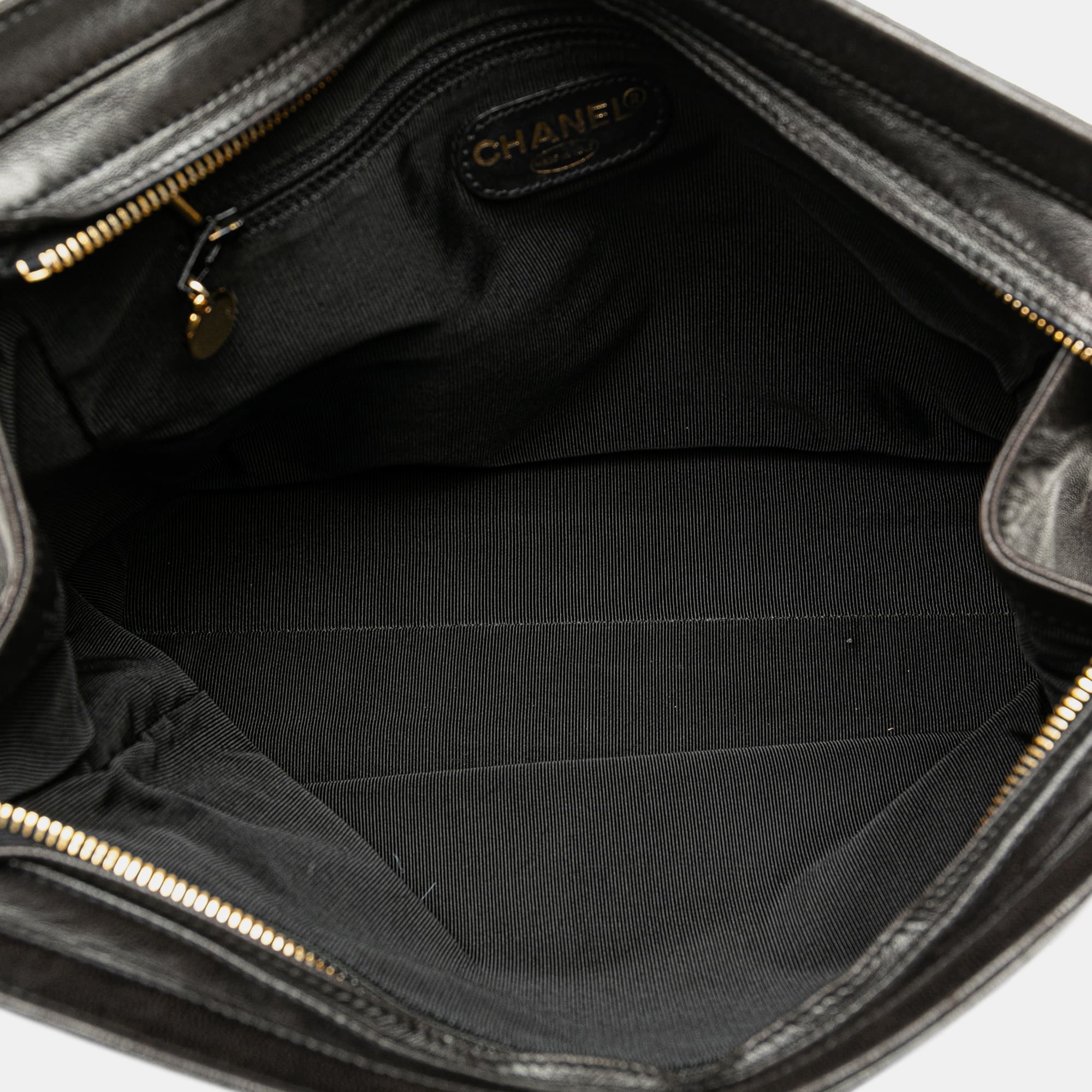 Chanel Black CC Lambskin Chain Tote 