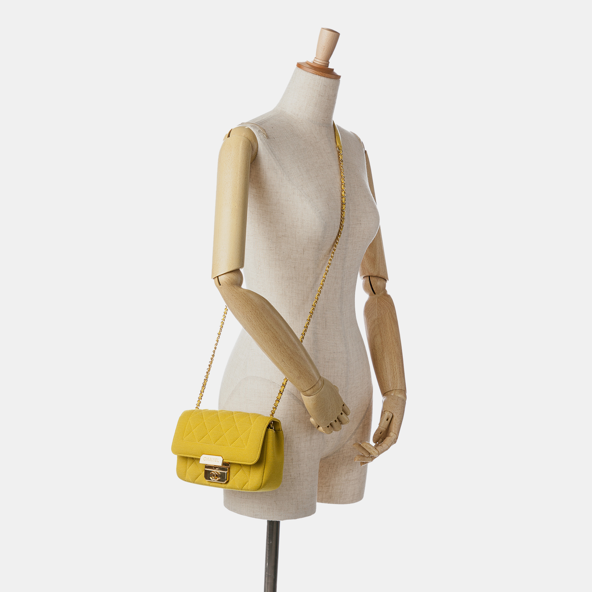 Chanel Yellow Mini Jersey Chic With Me Flap 
