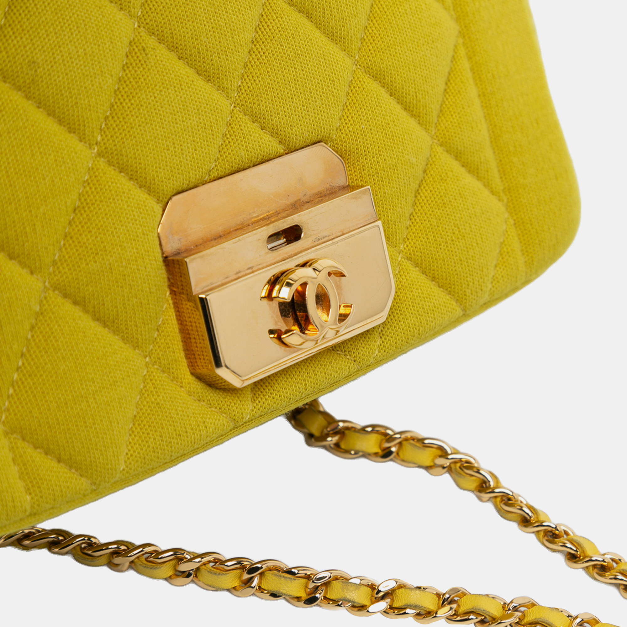 Chanel Yellow Mini Jersey Chic With Me Flap 
