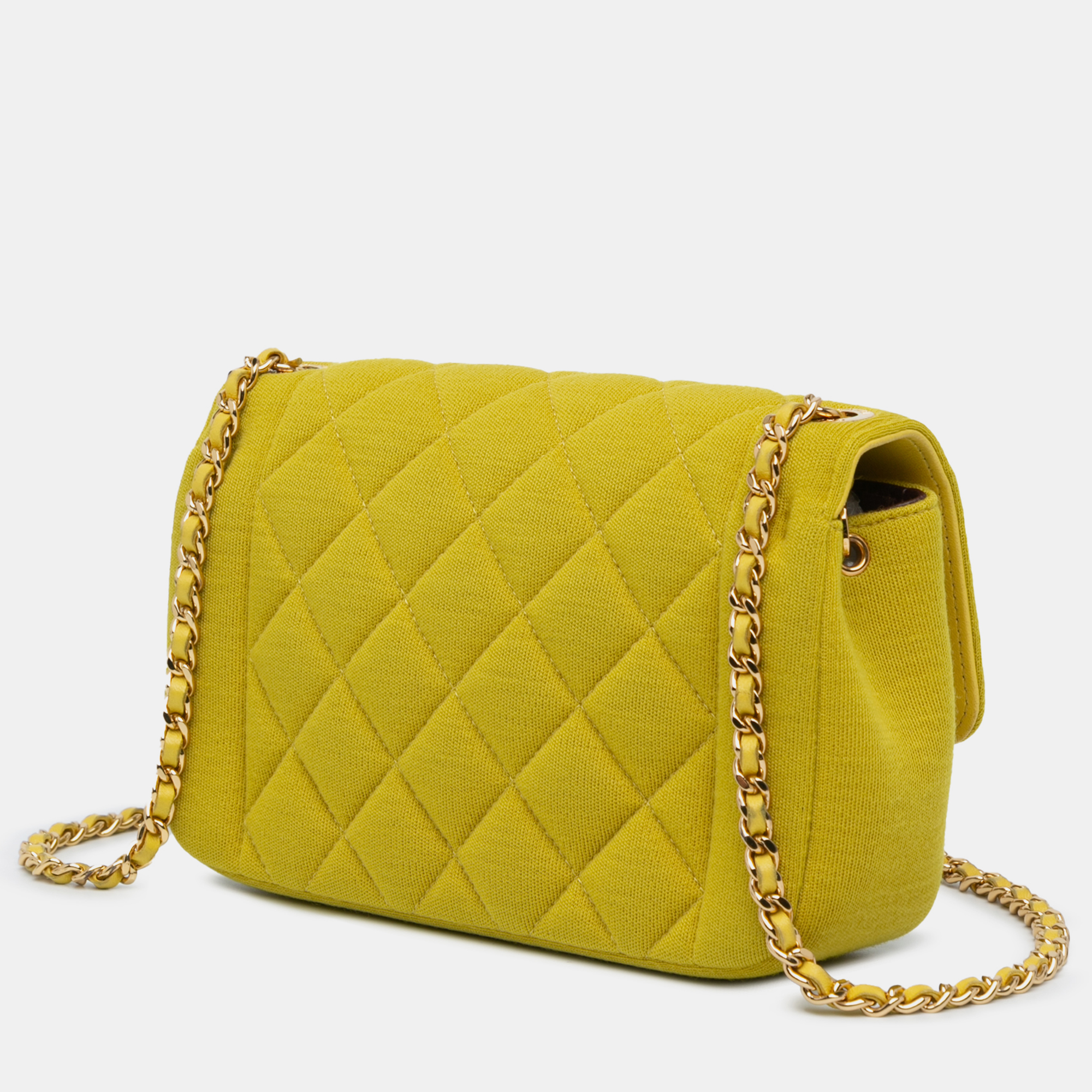 Chanel Yellow Mini Jersey Chic With Me Flap 