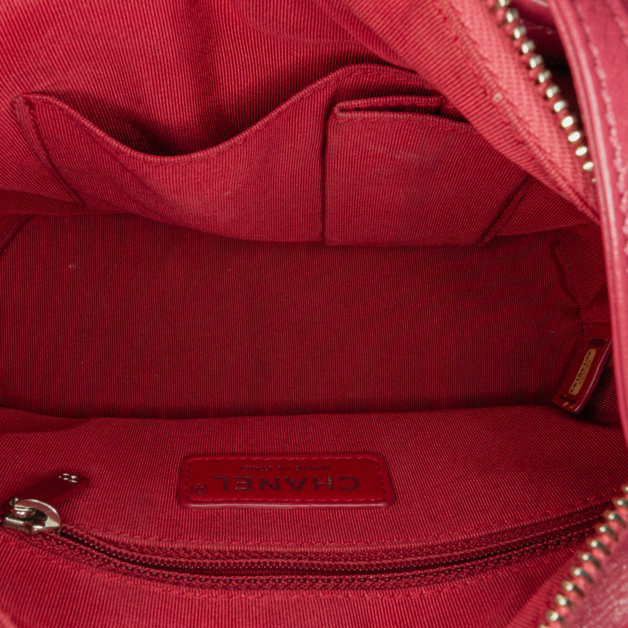 Chanel Red Small Chevron Aged Calfskin Gabrielle Crossbody 