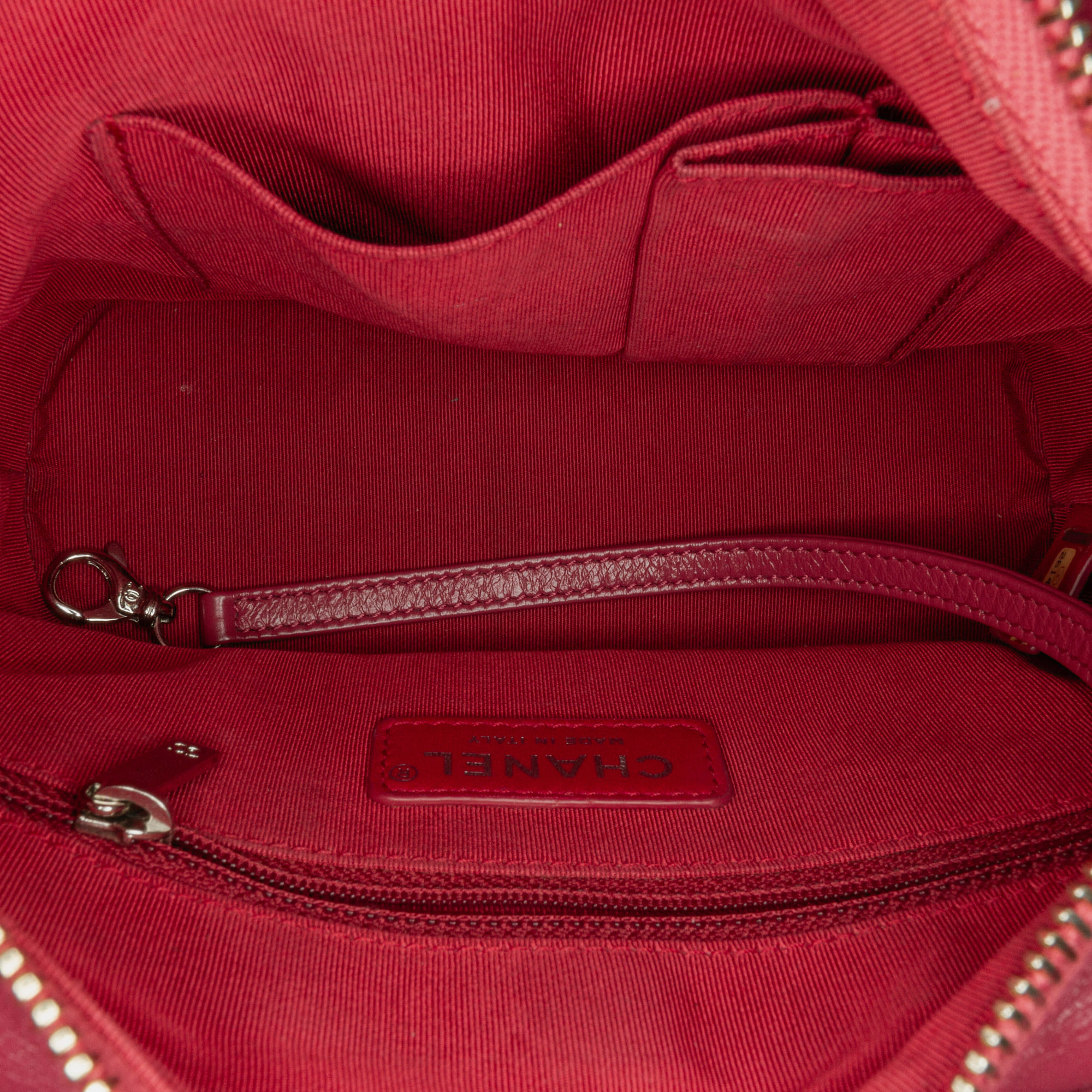 Chanel Red Small Chevron Aged Calfskin Gabrielle Crossbody 