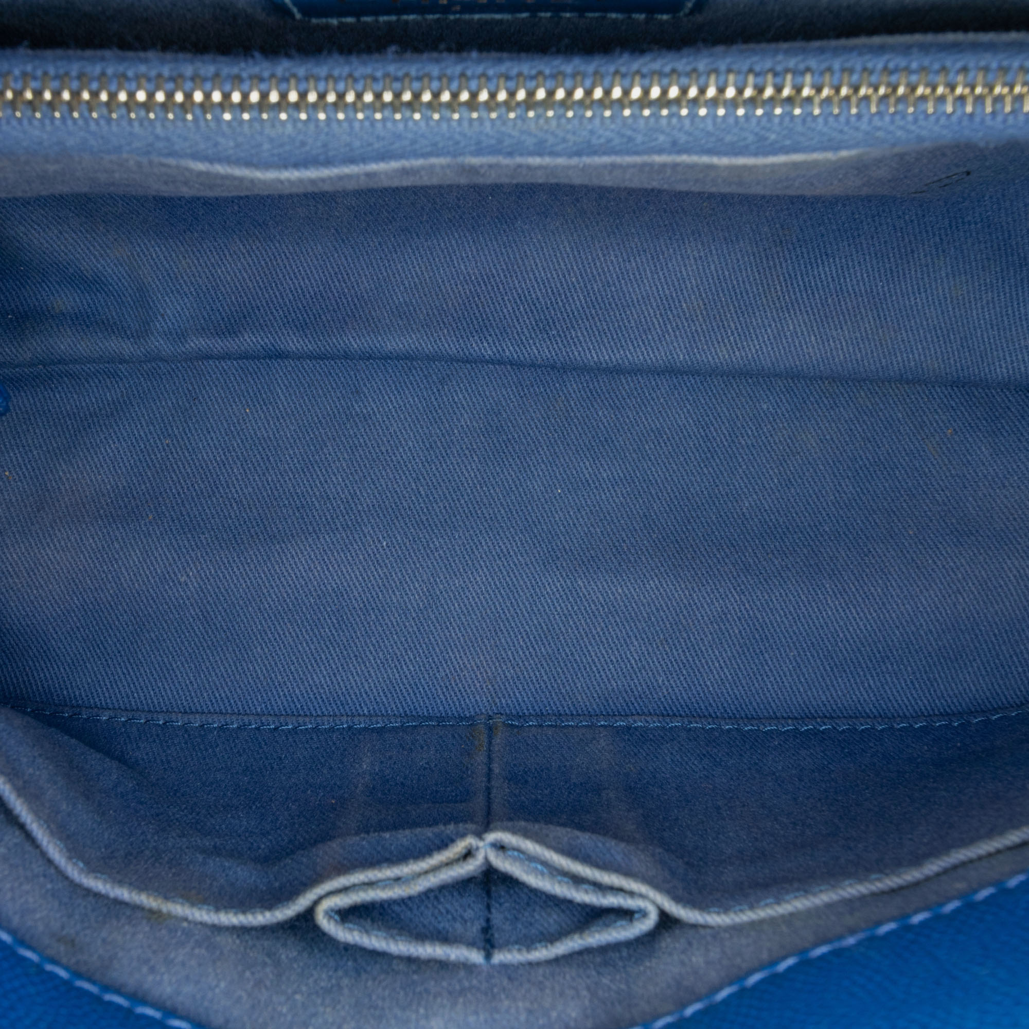 Chanel Blue Small Caviar Chevron Coco Top Handle Bag 