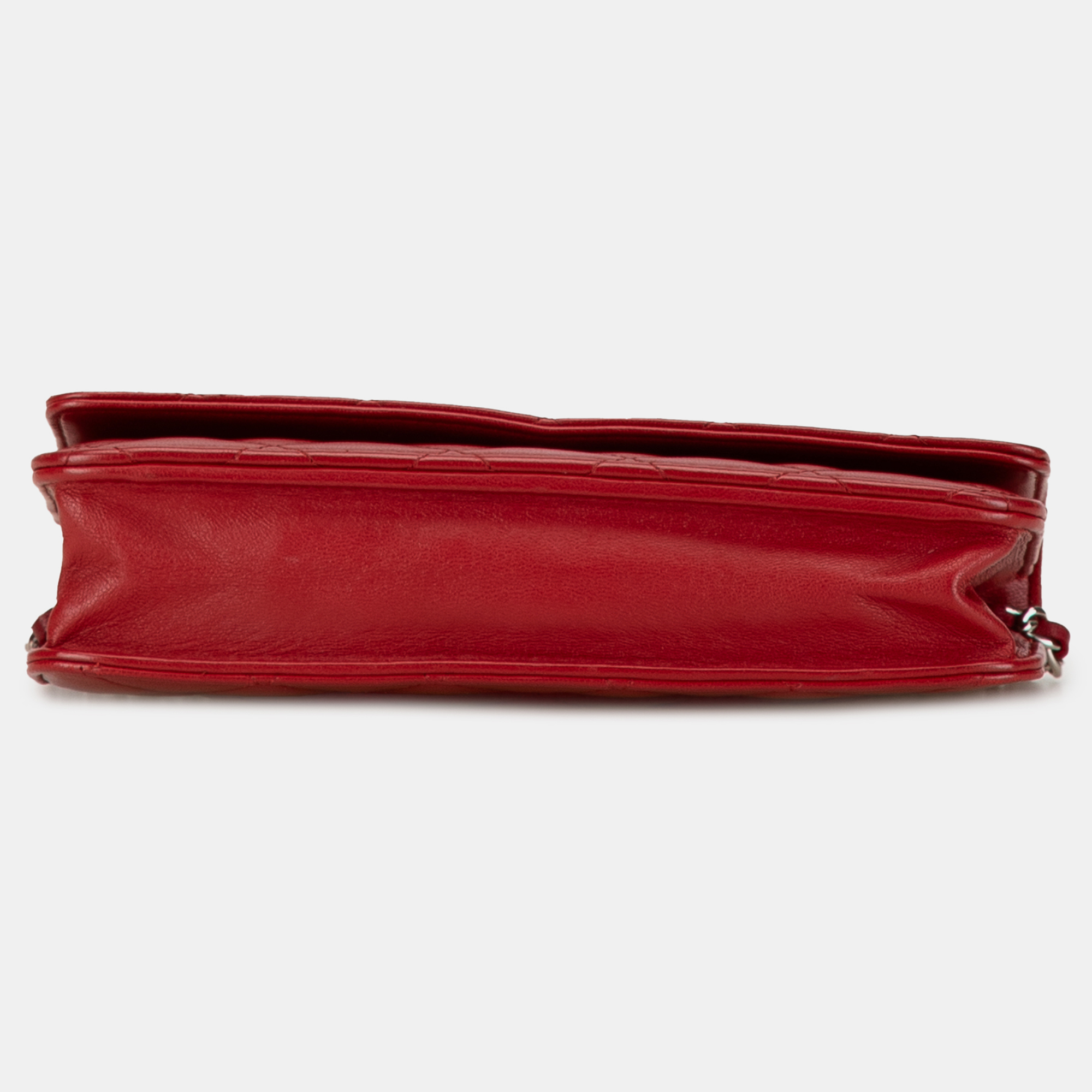 Chanel Red Classic Lambskin Wallet on Chain 