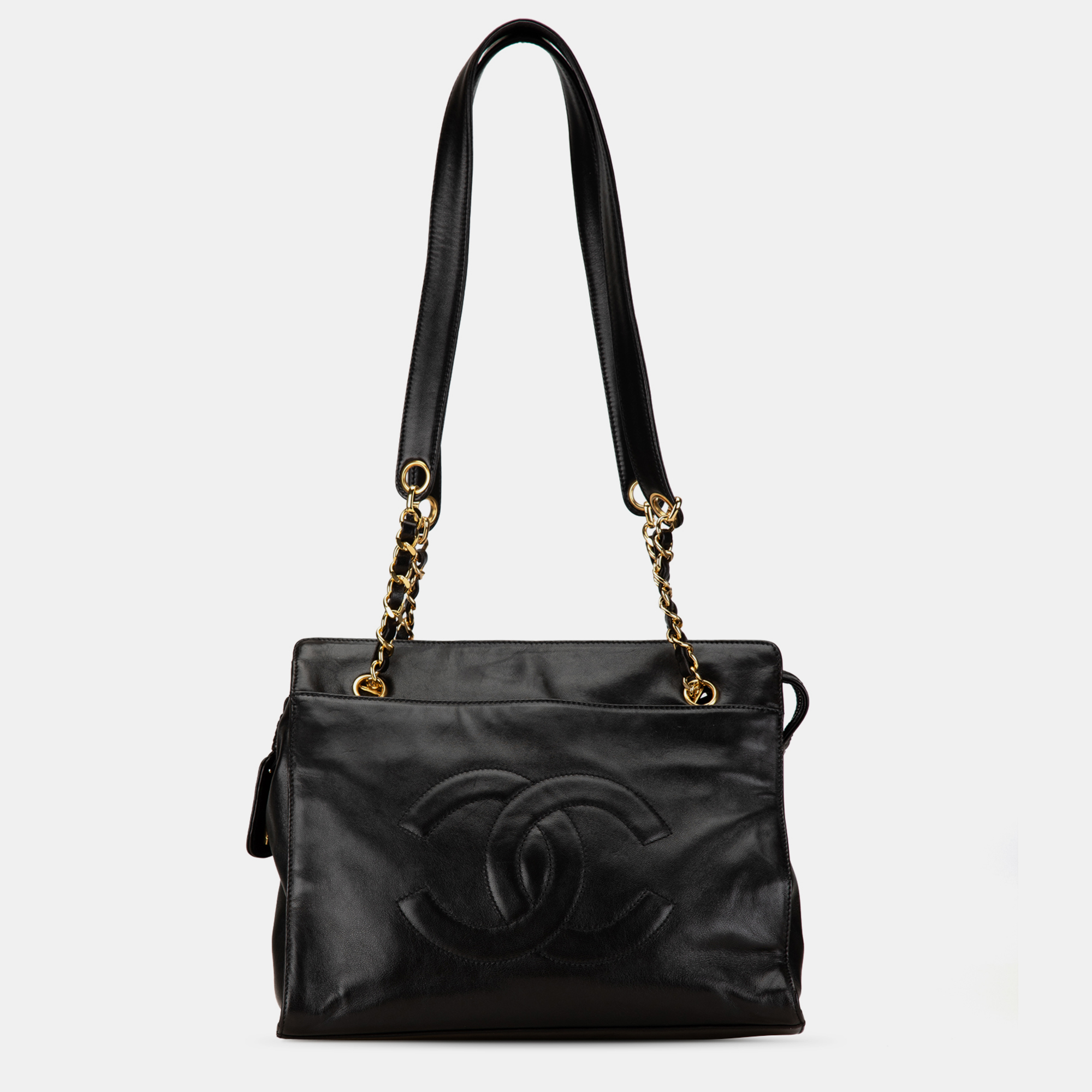 

Chanel Black CC Lambskin Chain Tote