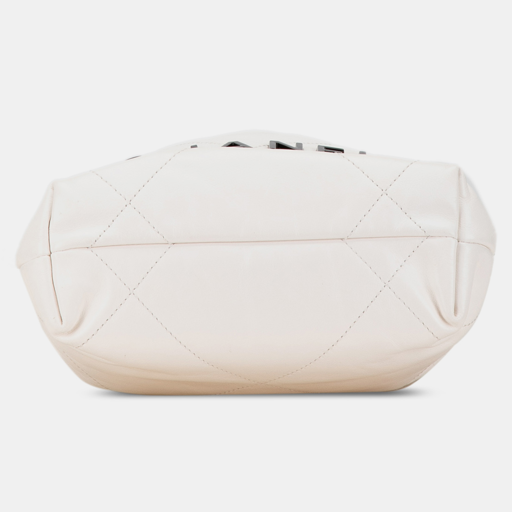 Chanel White Mini Shiny Calfskin 22 Hobo 
