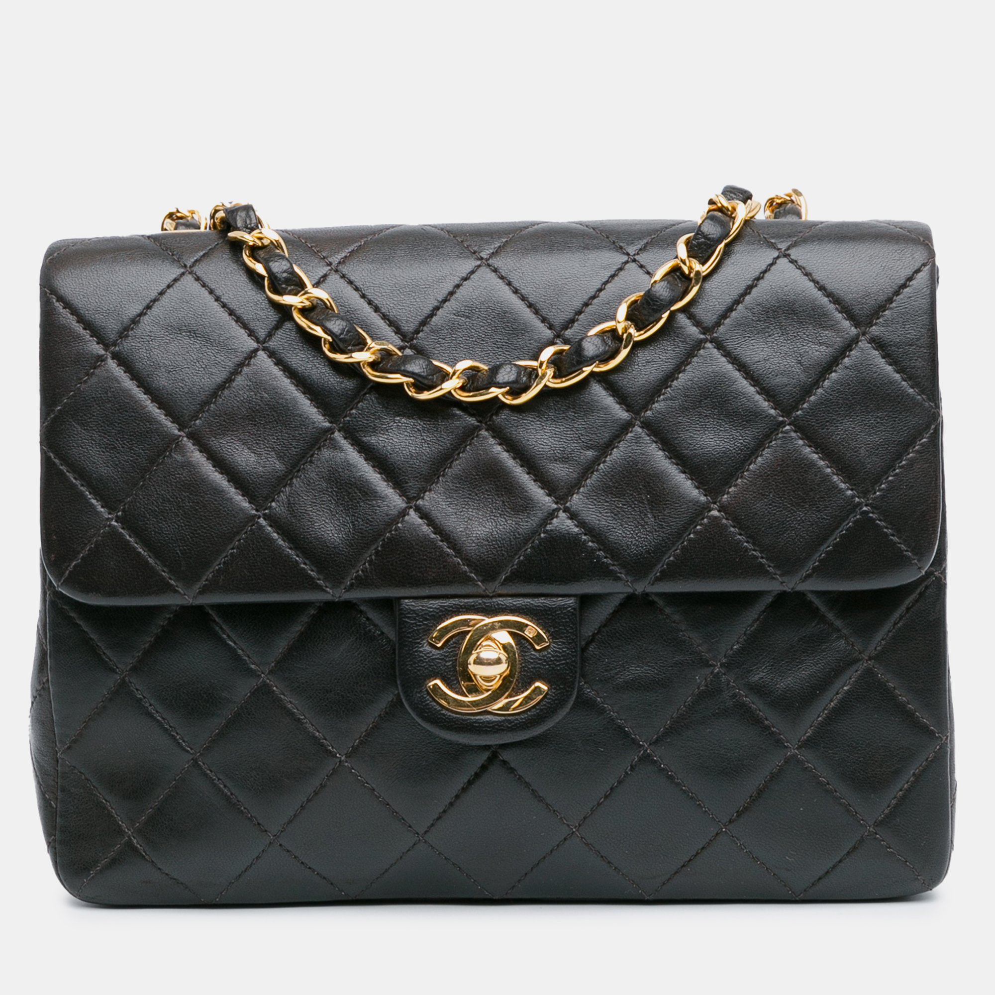 

Chanel Black Square Classic Quilted Lambskin Flap