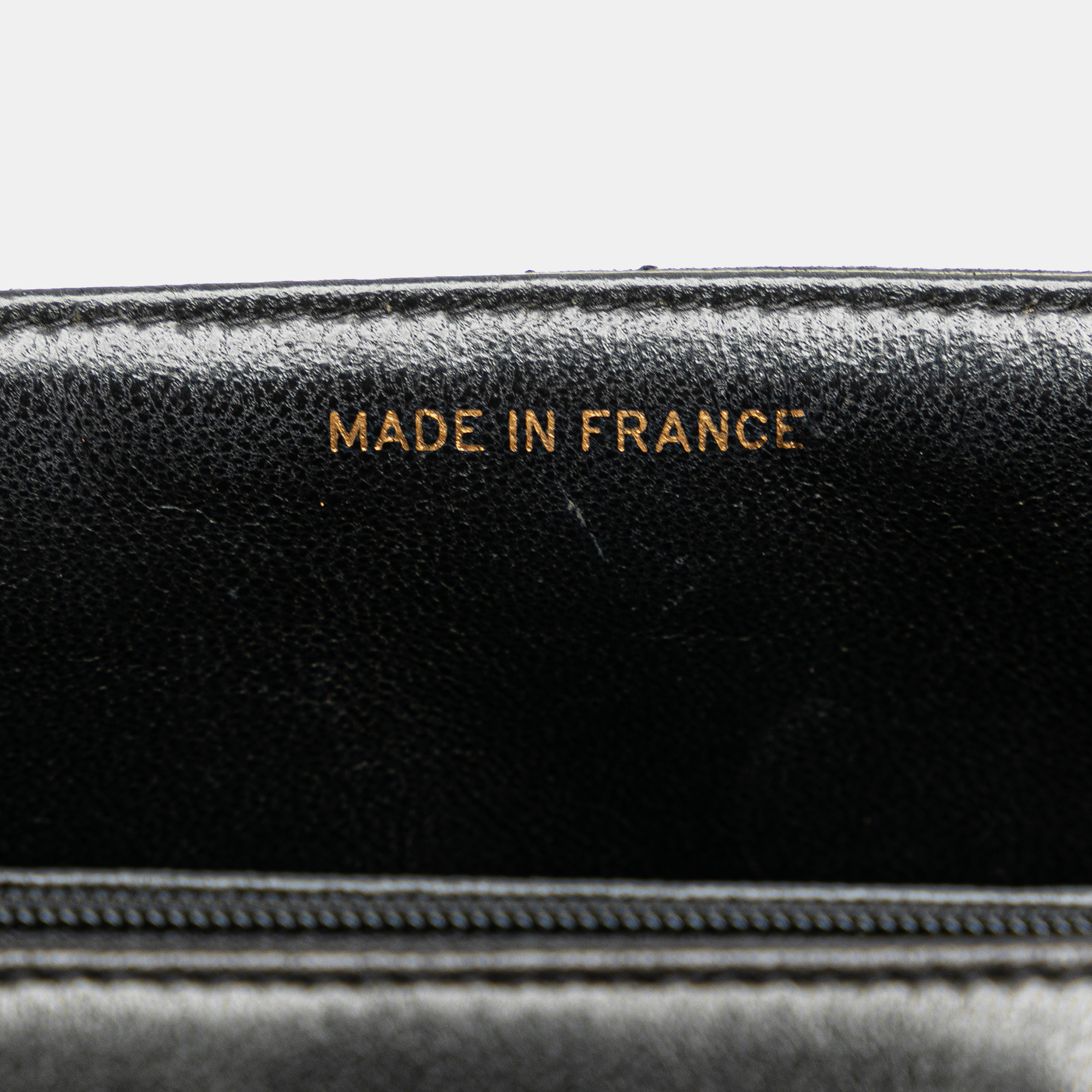 Chanel Black Medium Quilted Lambskin Border Single Flap 