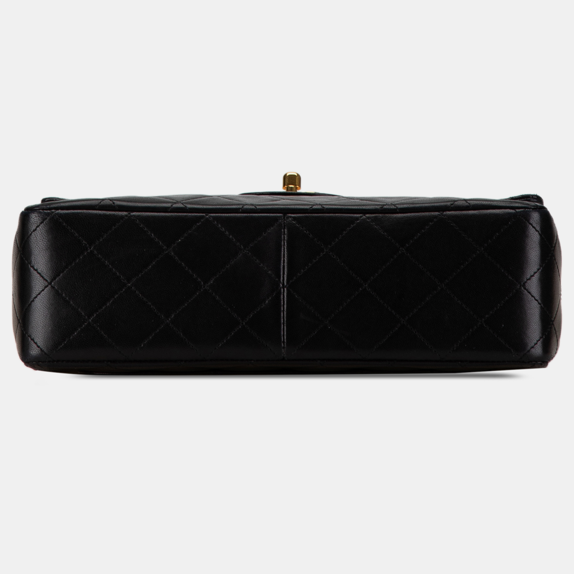 Chanel Black Medium Tall Classic Lambskin Double Flap 