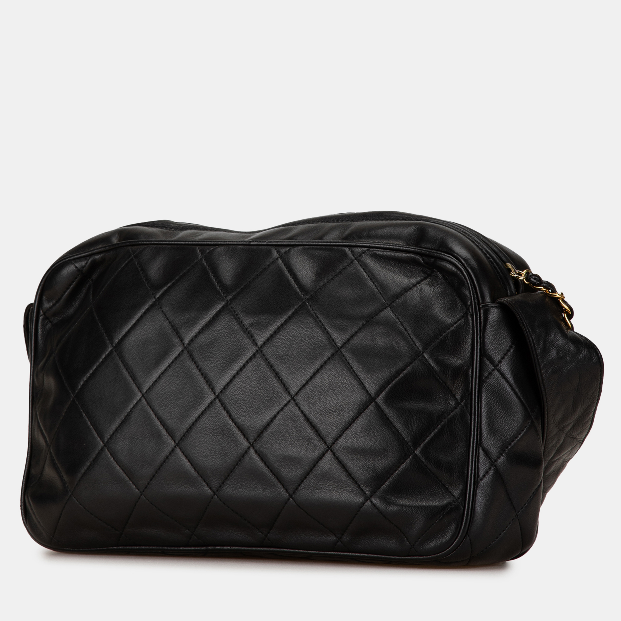 Chanel Black CC Quilted Lambskin Tassel Crossbody 
