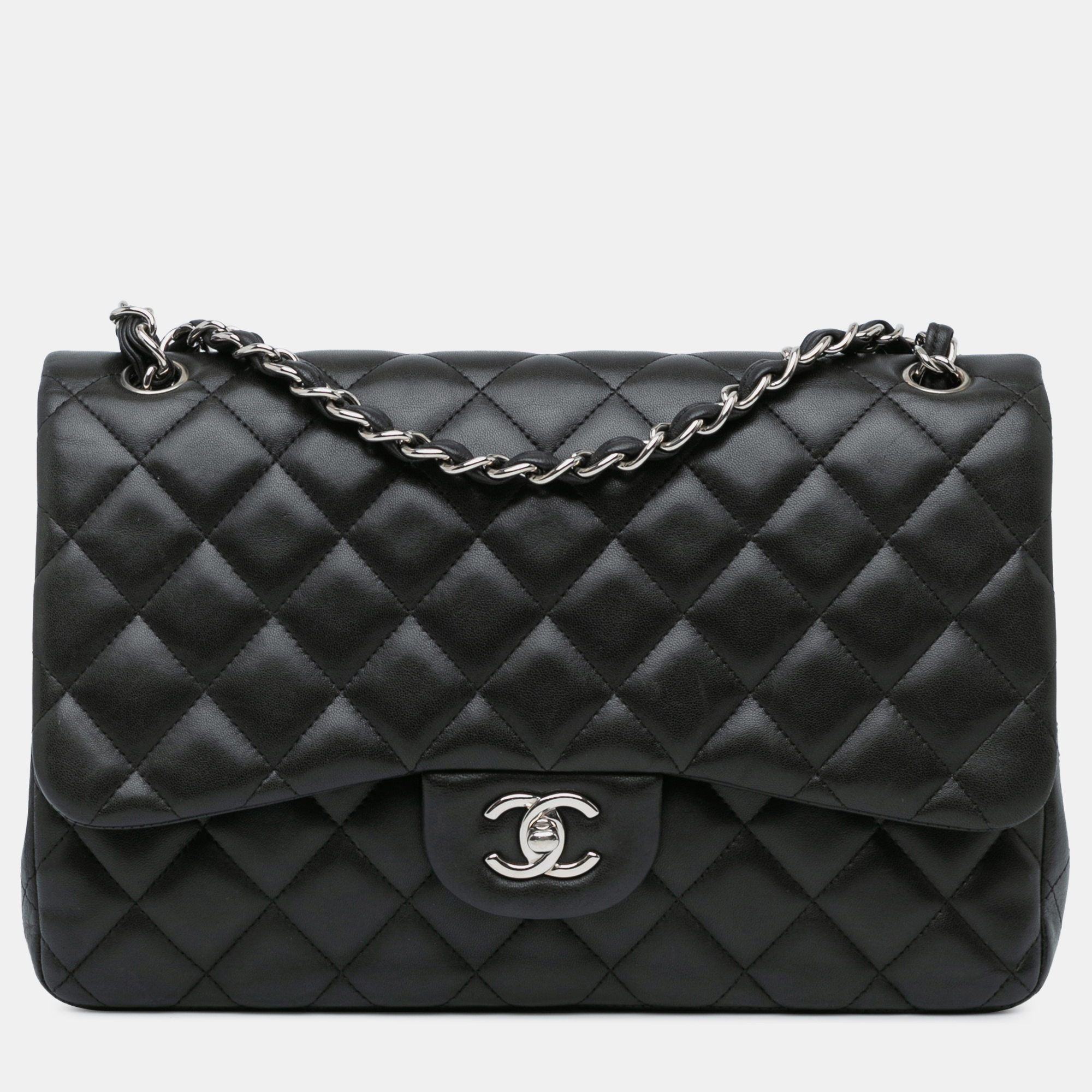 

Chanel Black Jumbo Classic Lambskin Double Flap