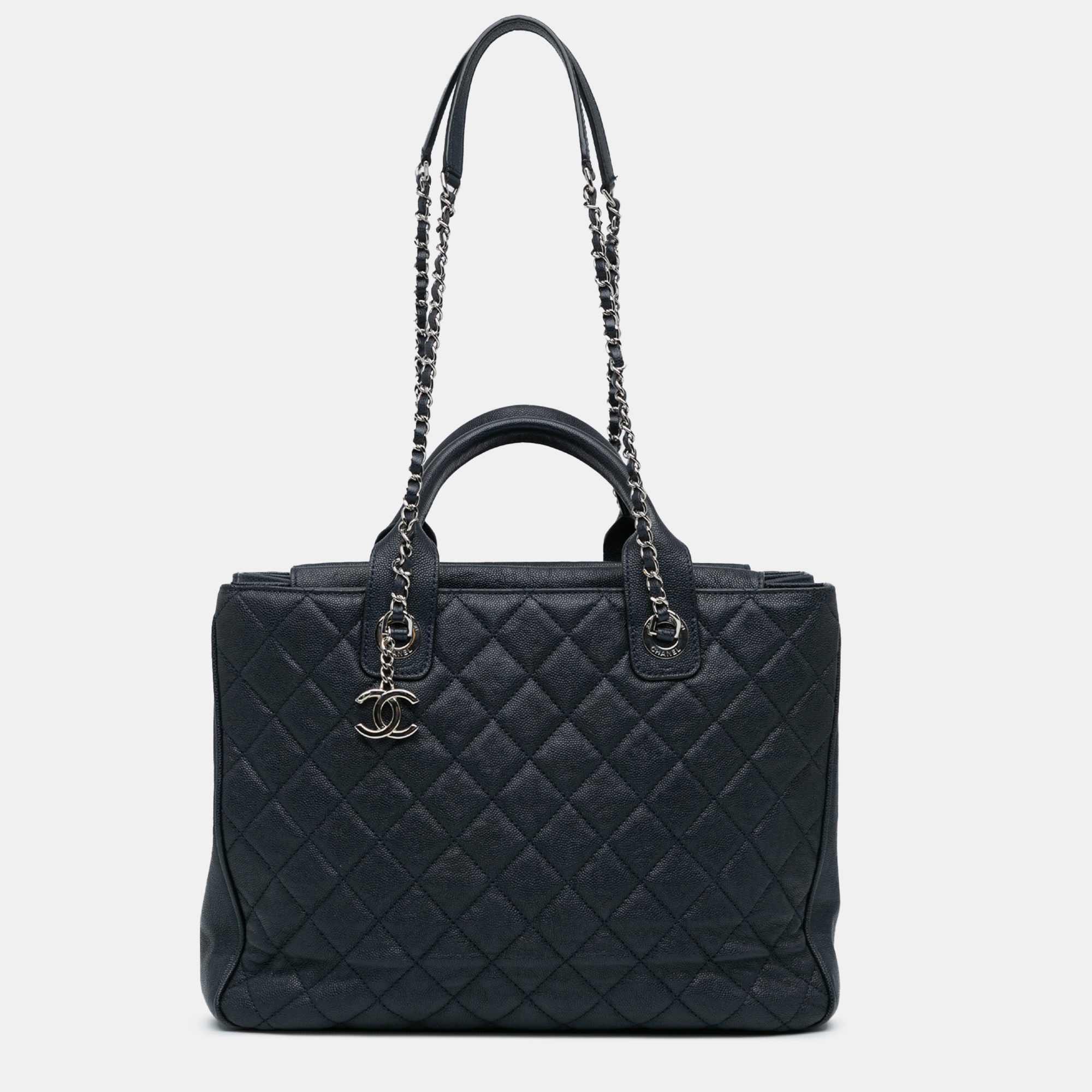 

Chanel Navy Blue Large Quilted Caviar Urban Companion Tote