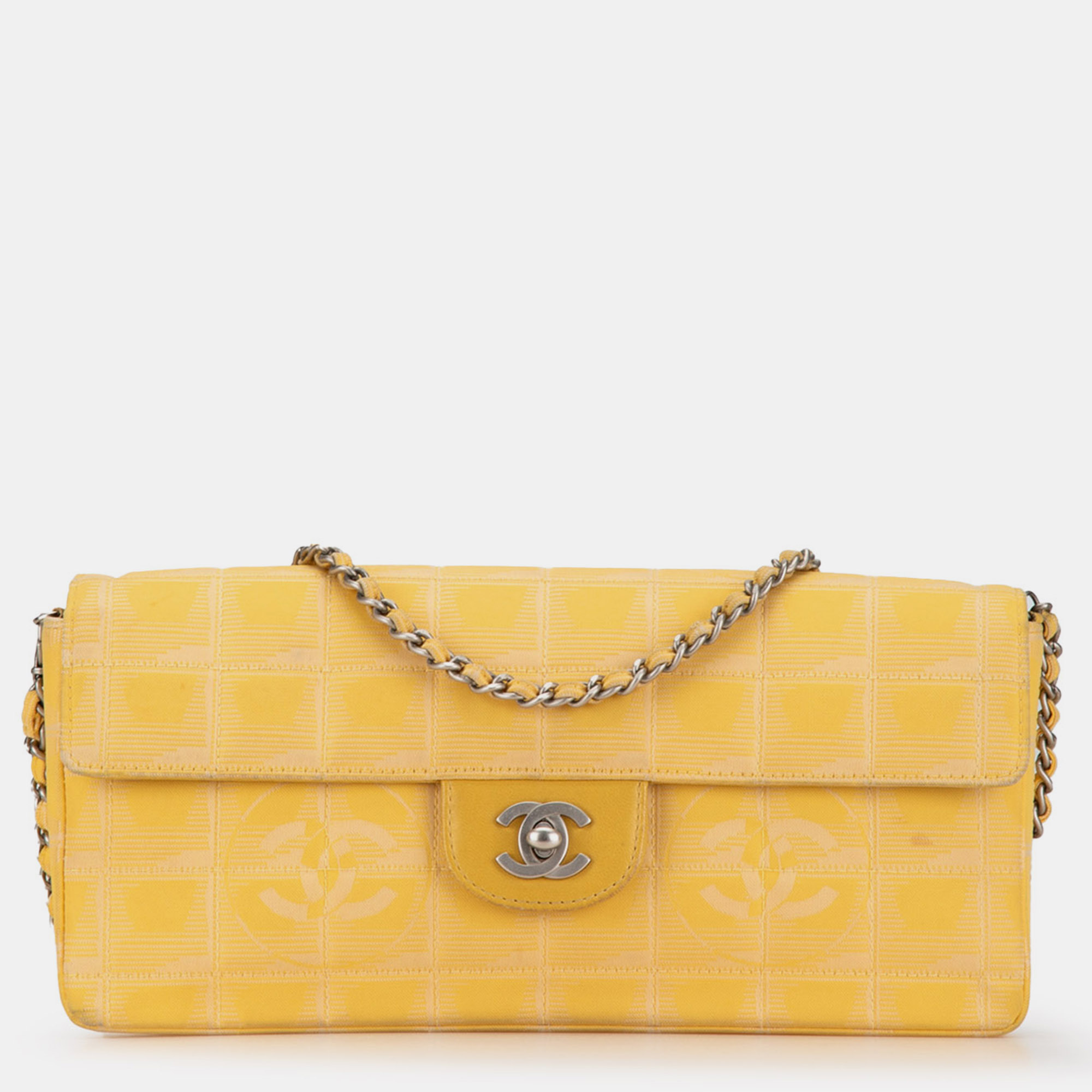 

Chanel Yellow New Travel Line Nylon East West Flap