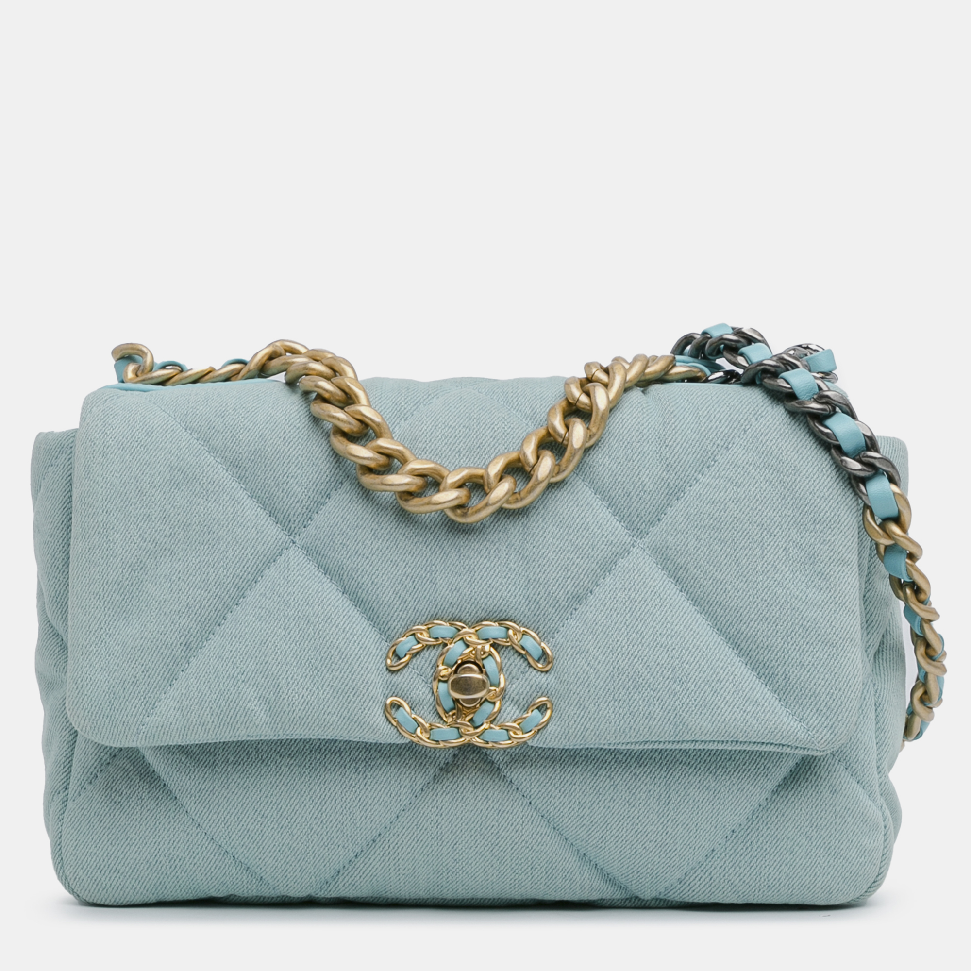 

Chanel Blue Medium Denim 19 Flap Bag