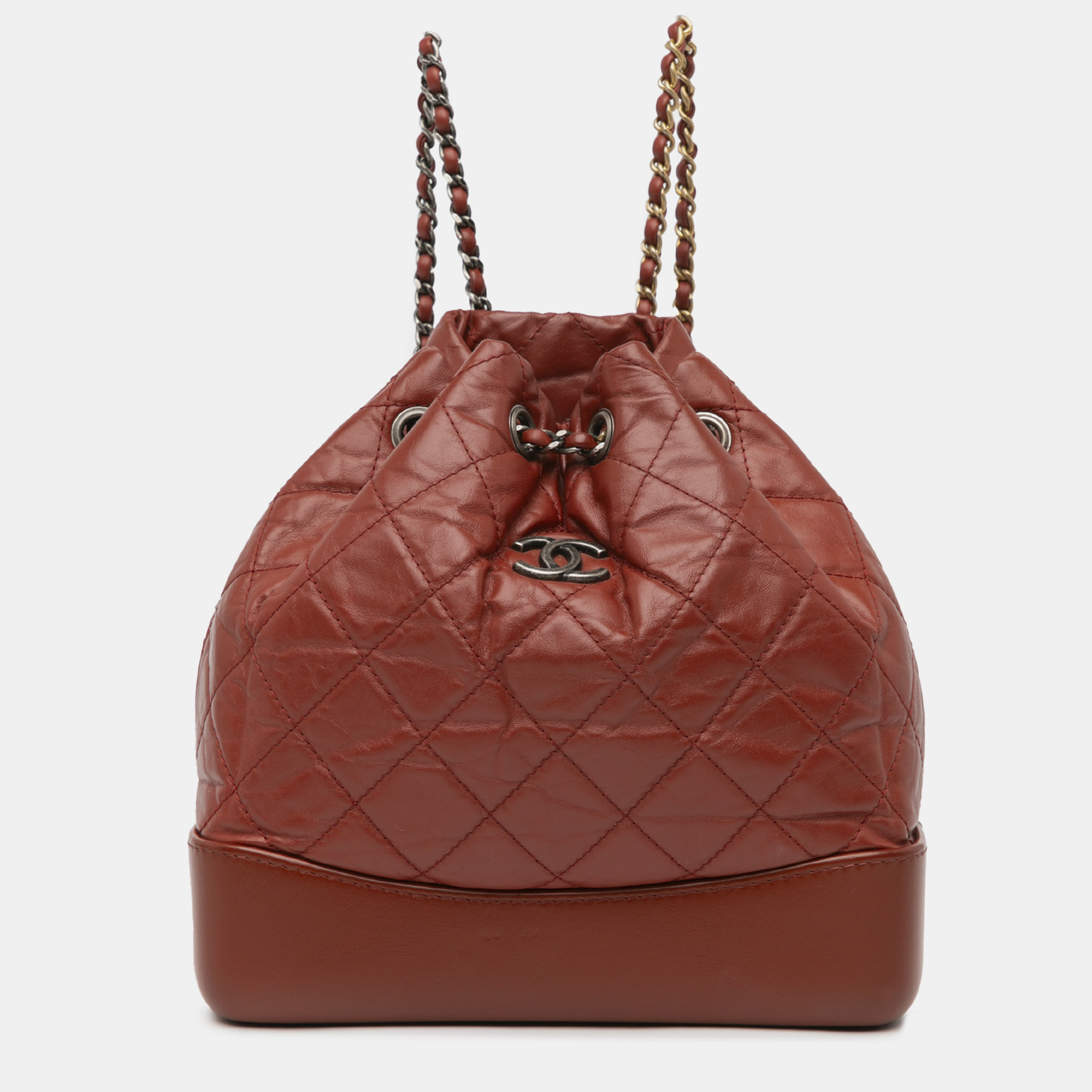 

Chanel Red Small Aged Calfskin Gabrielle Backpack