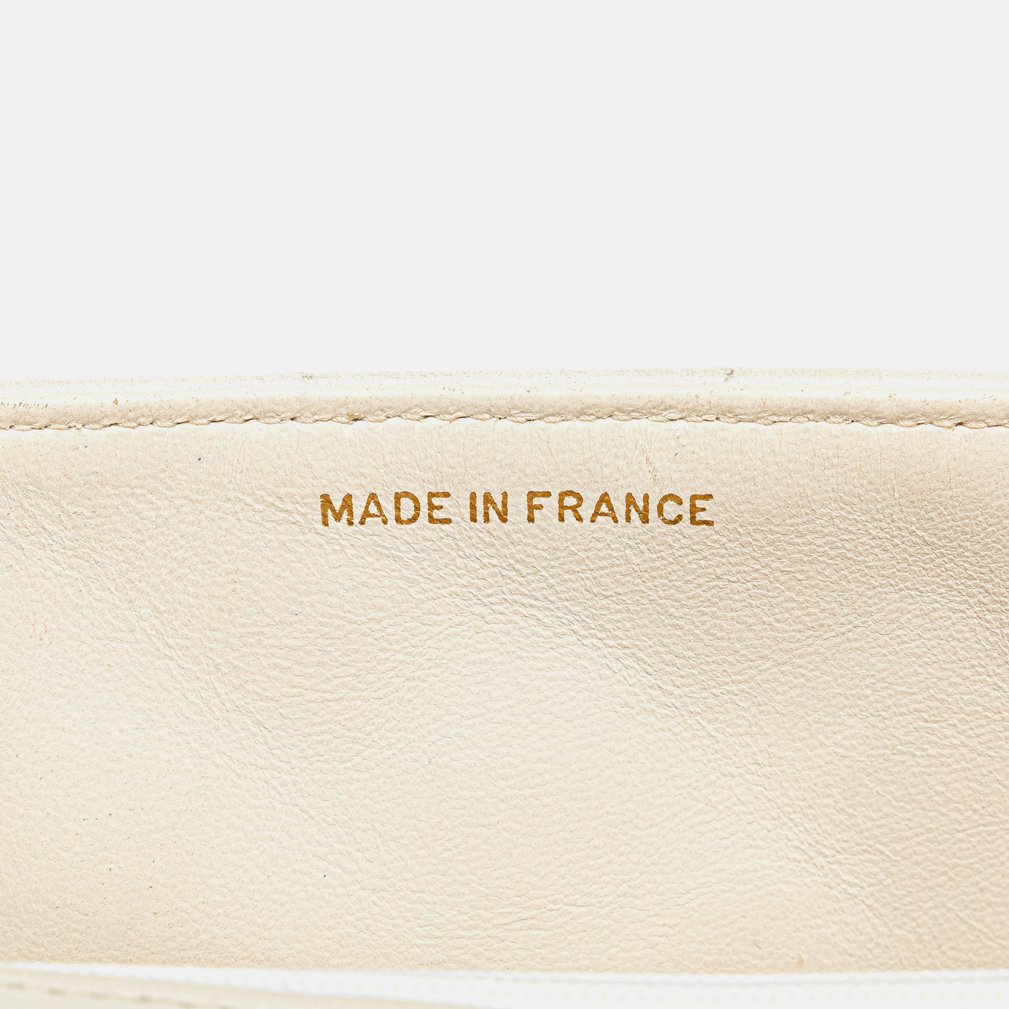 Chanel White Mini Square Classic Lambskin Single Flap 