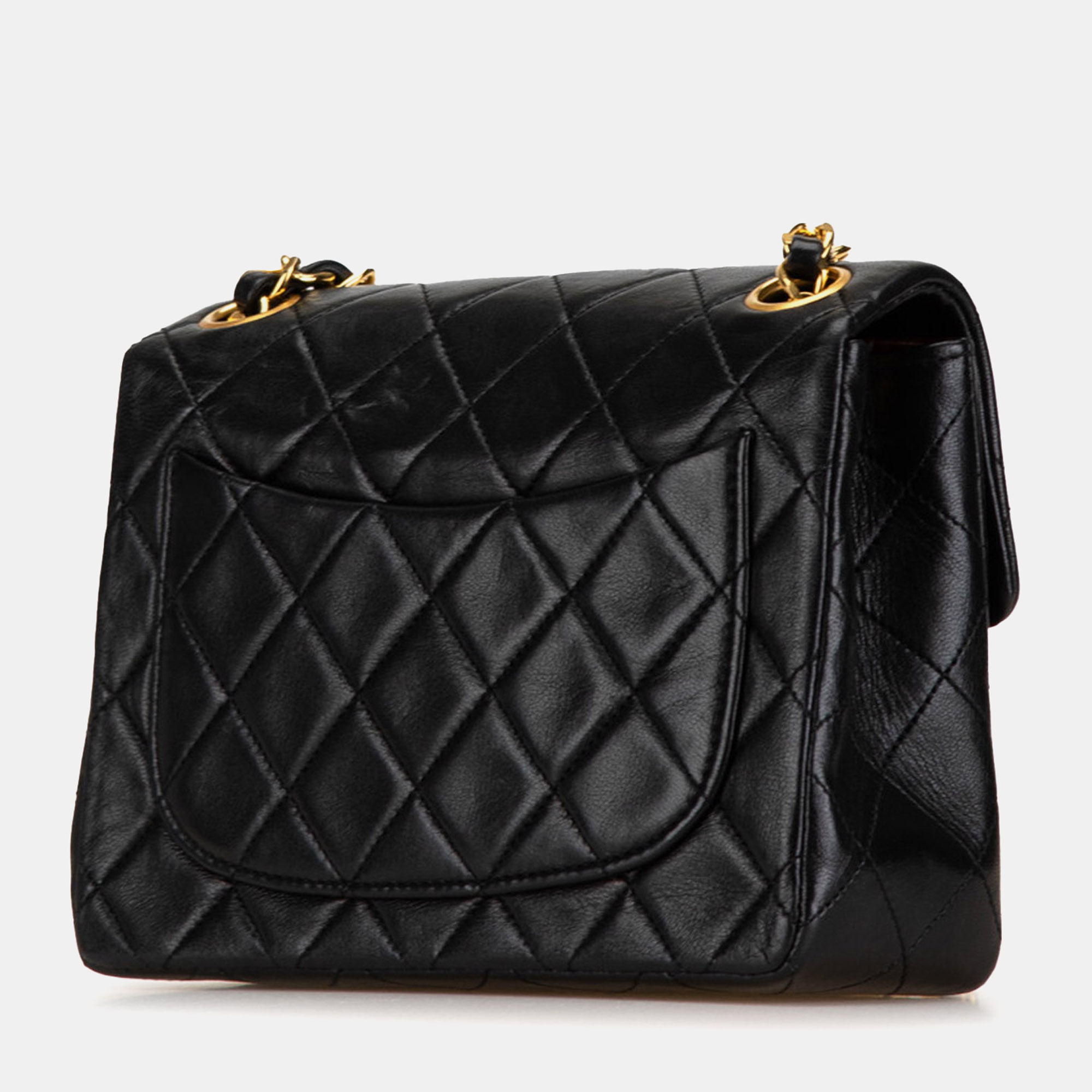 Chanel Black Mini Square Classic Lambskin Flap 