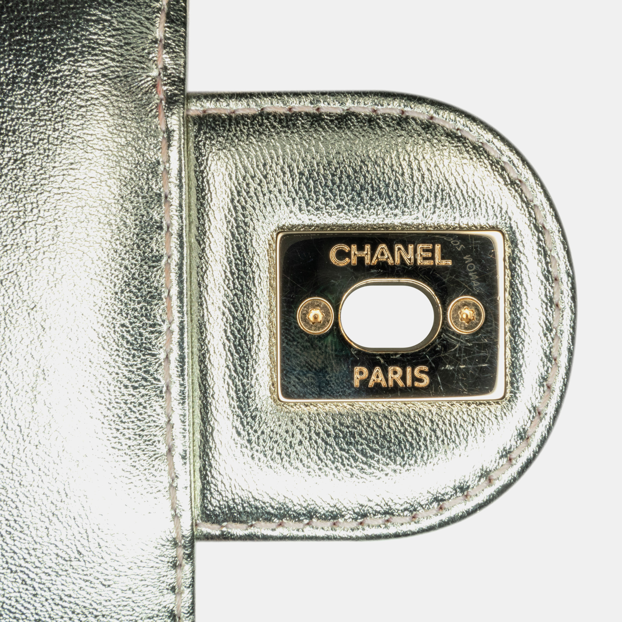 Chanel Pink Mini Metallic Lambskin Like a Wallet Flap Bag 