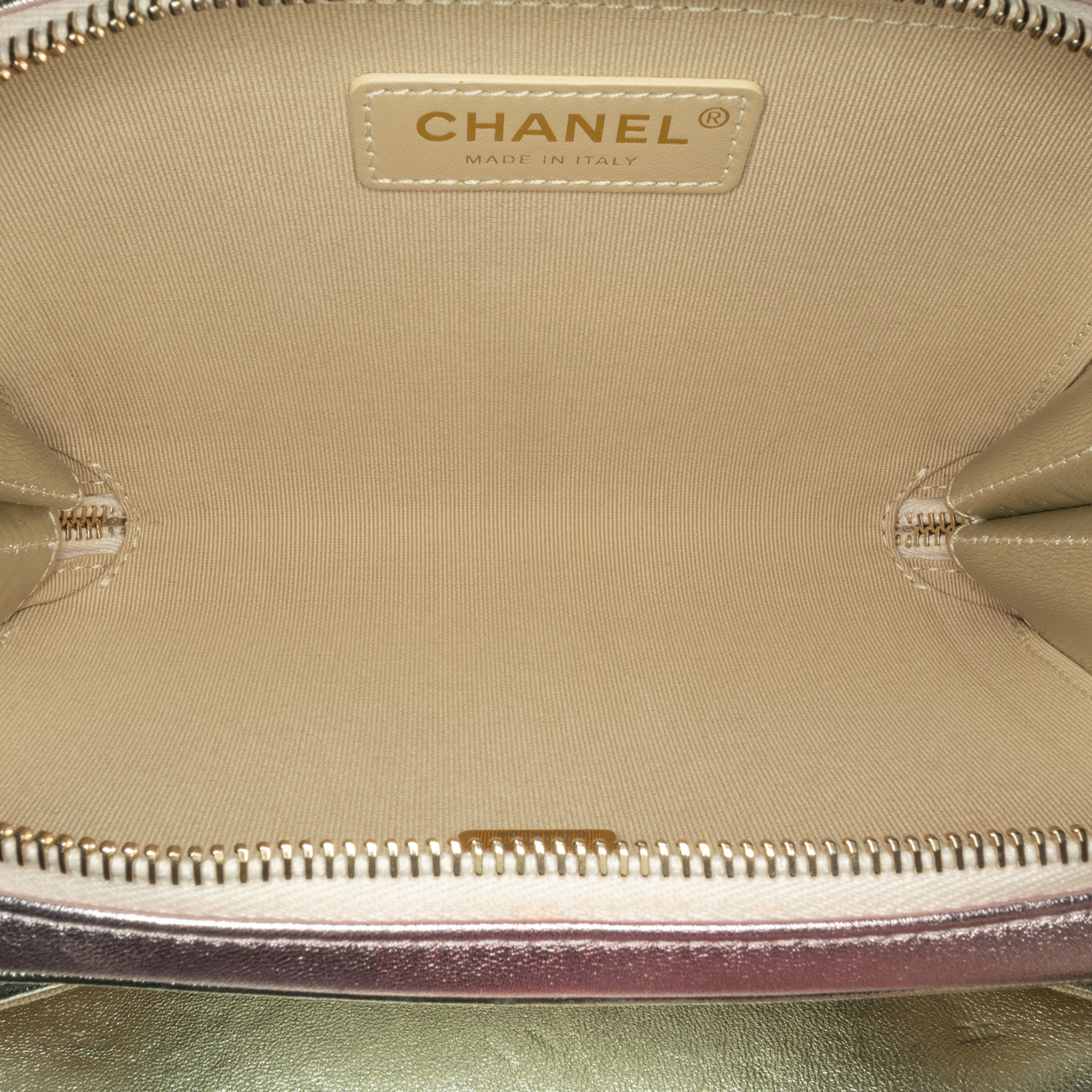 Chanel Pink Mini Metallic Lambskin Like a Wallet Flap Bag 