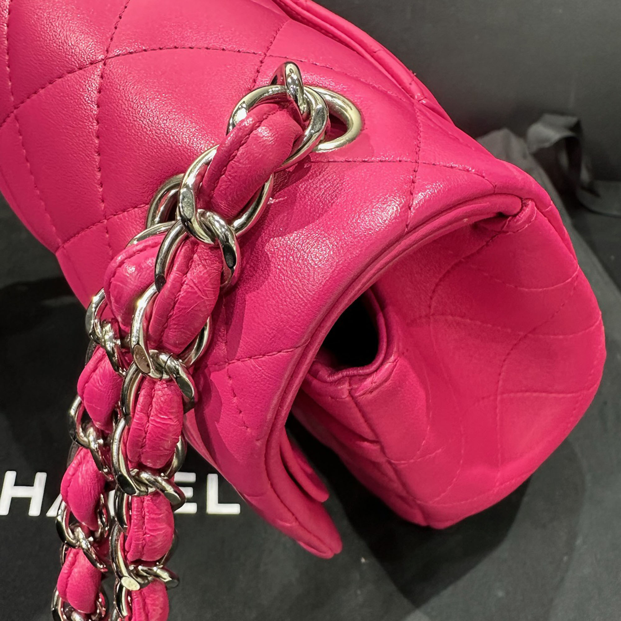 Chanel Hot pink cf Jumbo bag 
