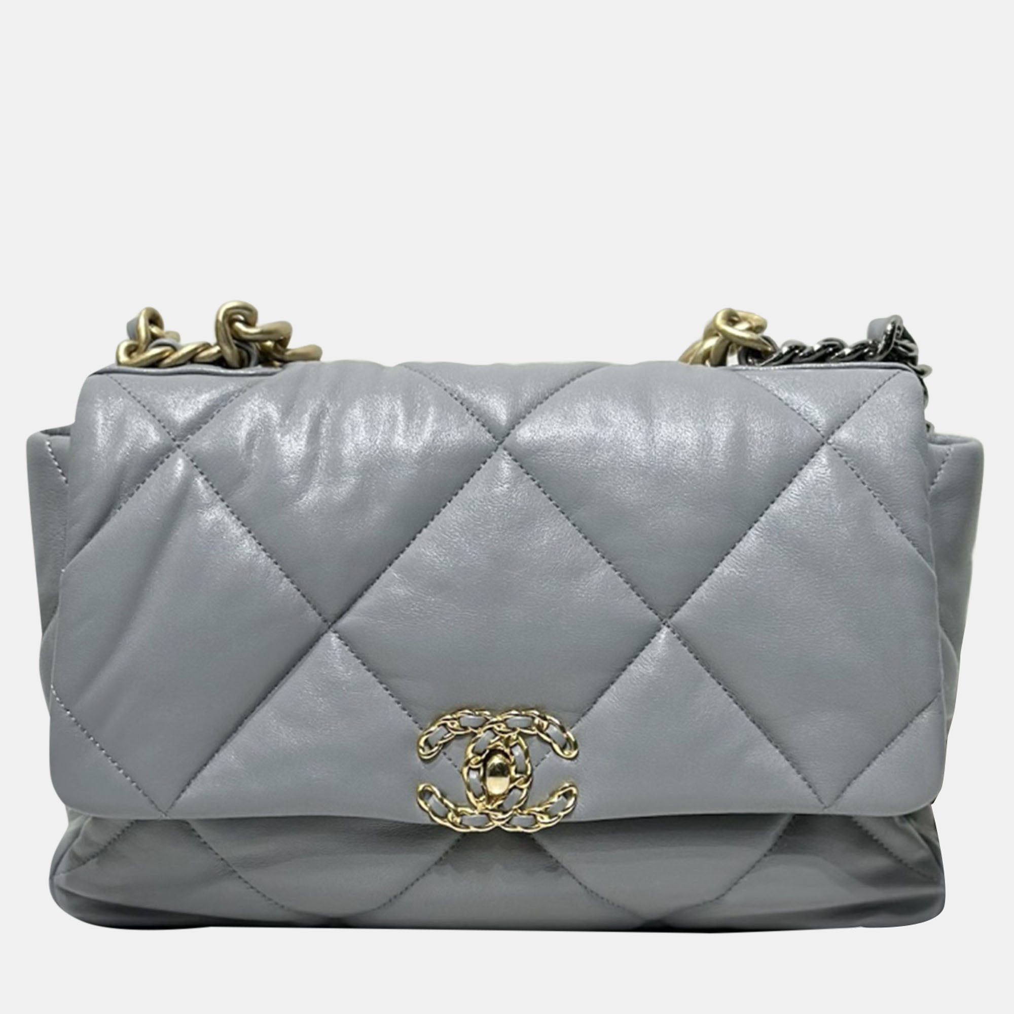 

Chanel C19 Small Grey Lambskin Crossbody Bag