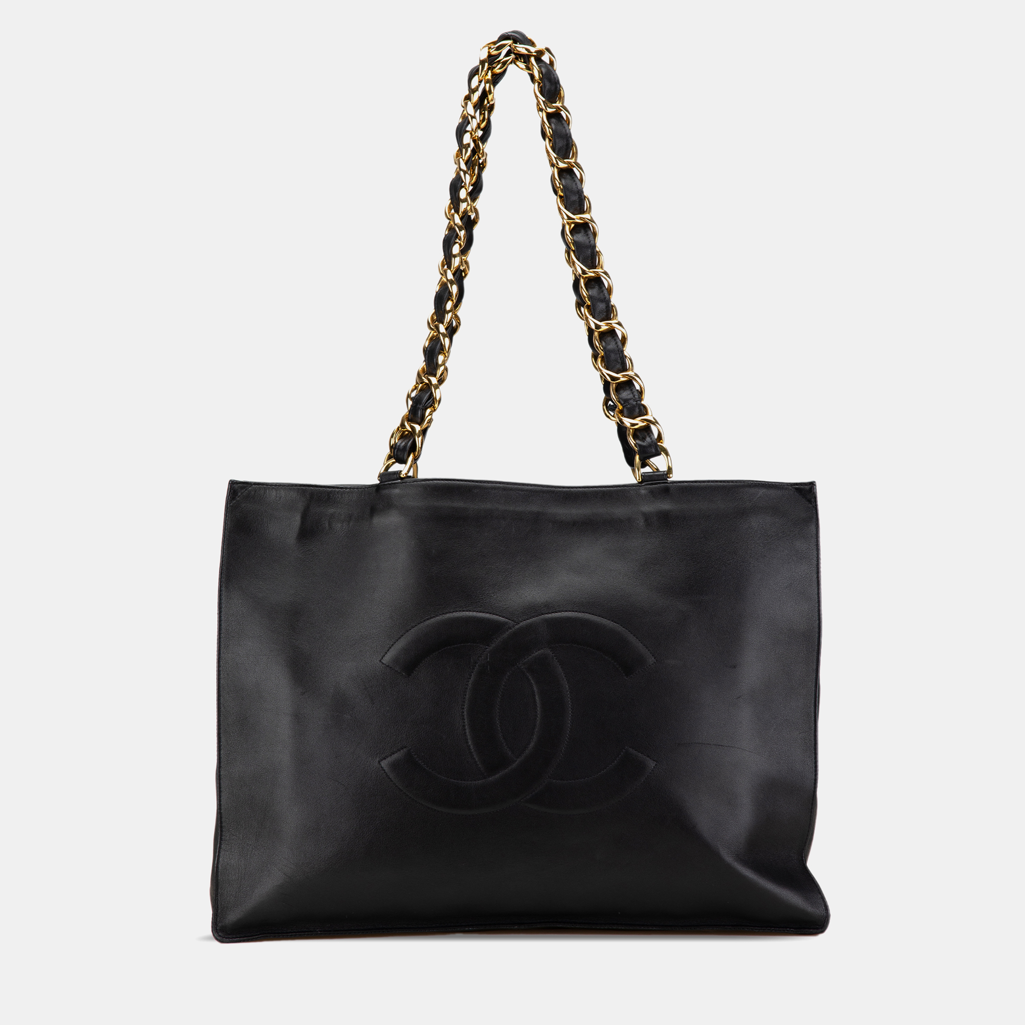 

Chanel Black Lambskin Leather  Tote Bag