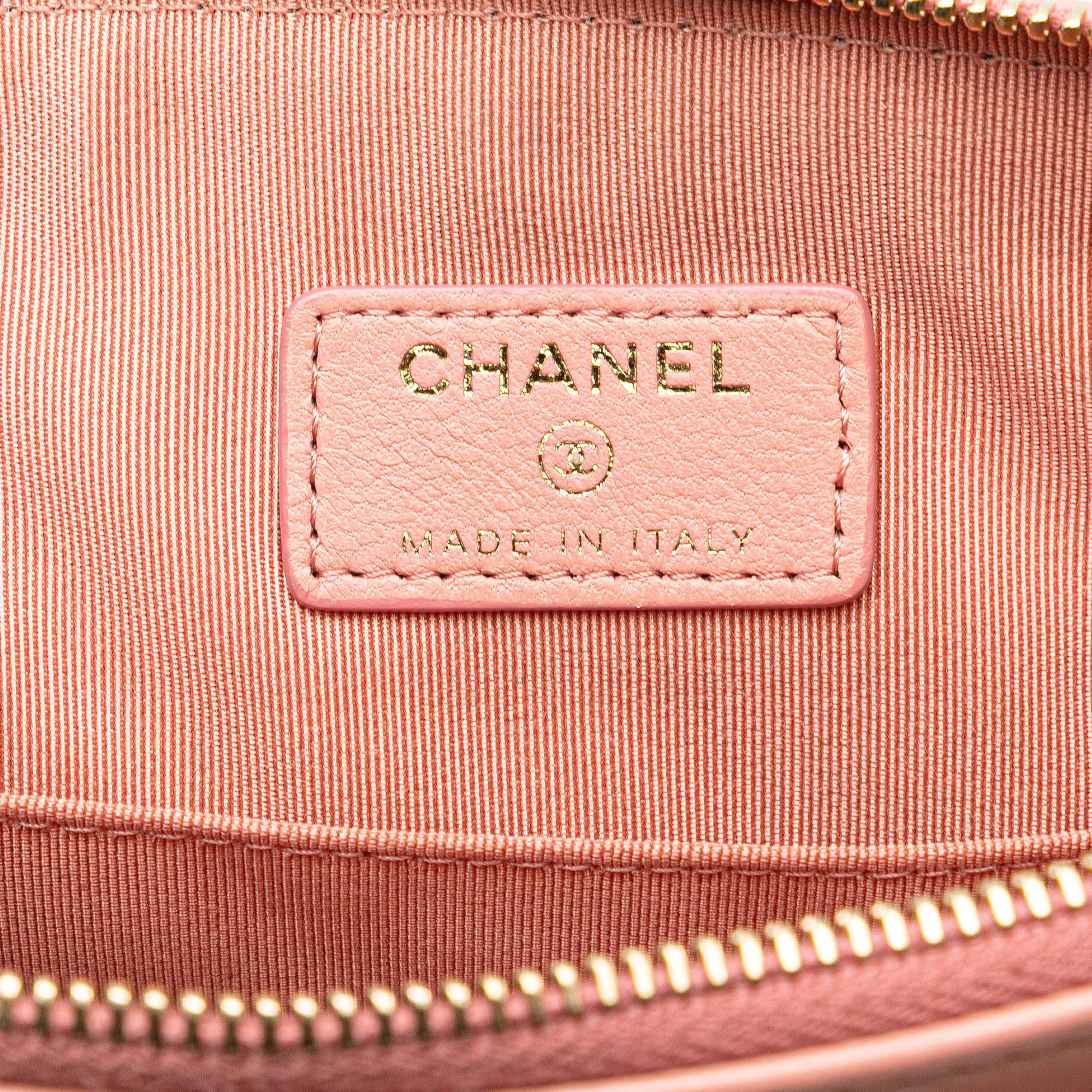 Chanel Pink Medium Quilted Lambskin Flap O Case Clutch 